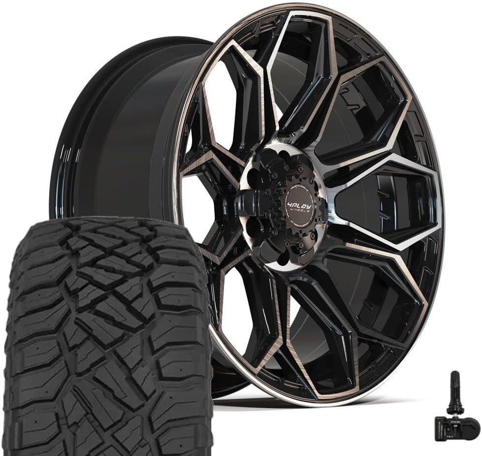 4PLAY 4P83 20 inch rims and tires,4PLAY 4P83 20x9 wheels fit,4PLAY 4P83 gloss black brushed rims,4PLAY TerraMax RT 275/55-20,best 20 inch rims and tires for Silverado,4PLAY 4P83 pros and cons - detailed features and technical specifications