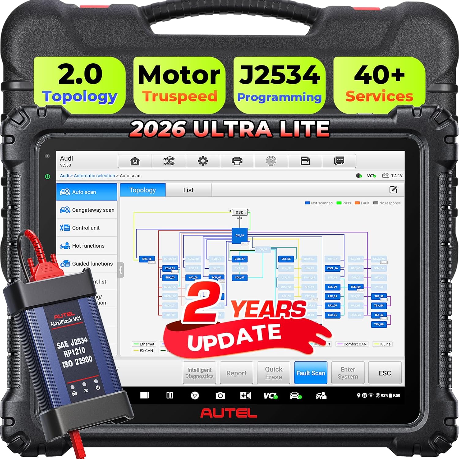 Autel MaxiCOM Ultra Lite scanner worth buying highlights including topology mapping and TruSpeed repair