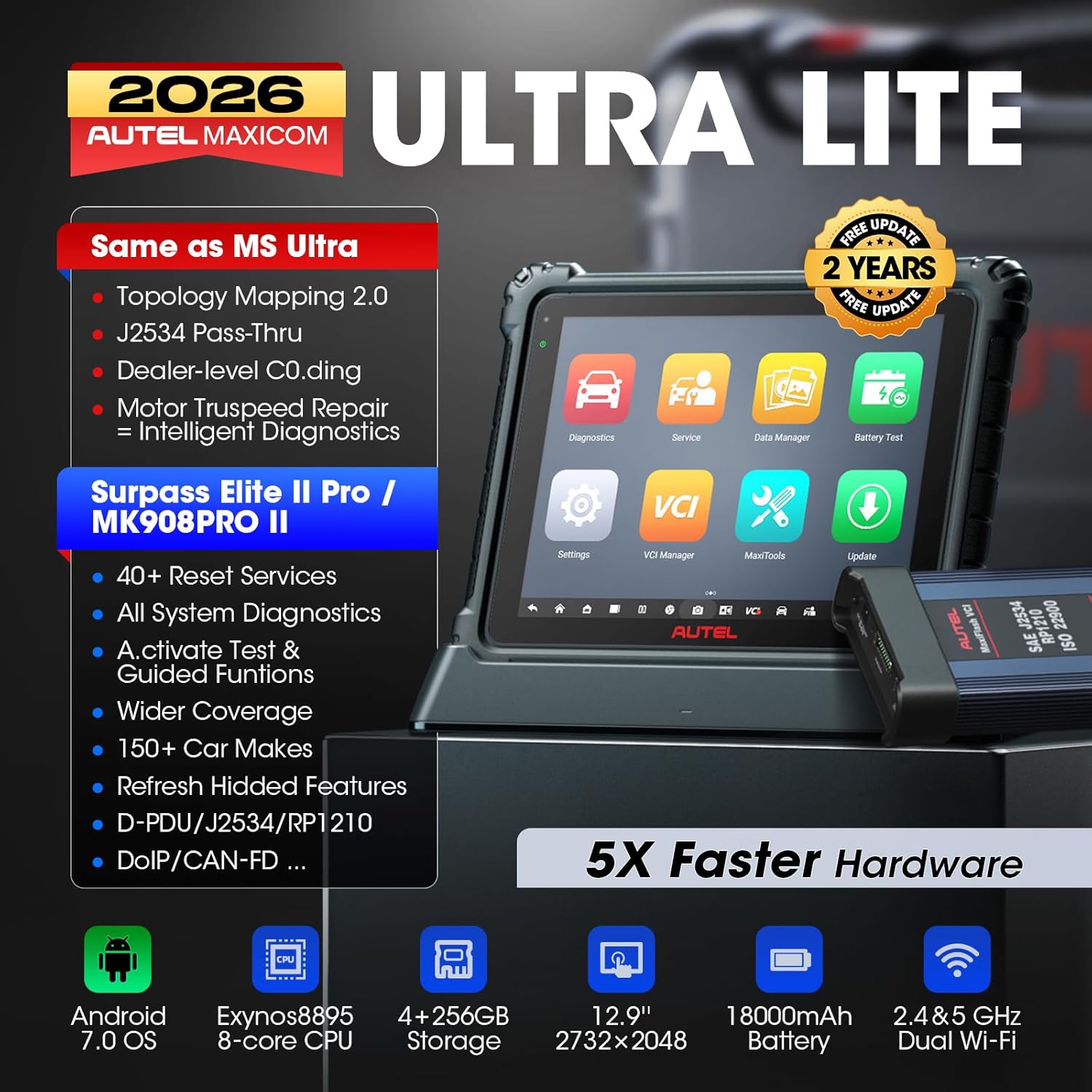 Autel MaxiCOM Ultra Lite scanner worth buying unboxed contents including main unit and cables