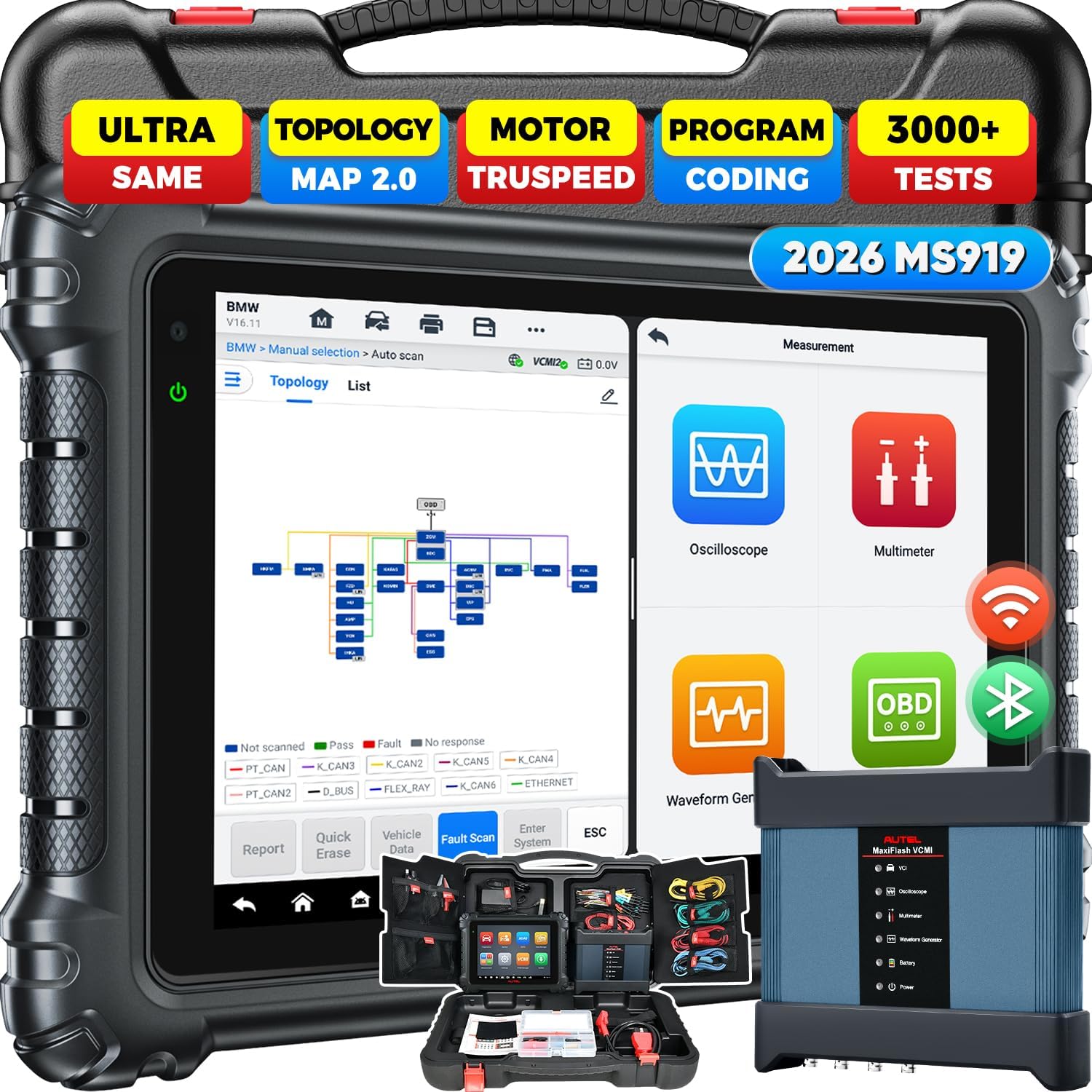 Autel MaxiSys MS919 professional scan tool,Autel MS919 vs Ultra,buy Autel MS919,Autel MS919 pros cons,Autel MS919 worth buying,Autel MS919 TruSpeed features - detailed features and technical specifications