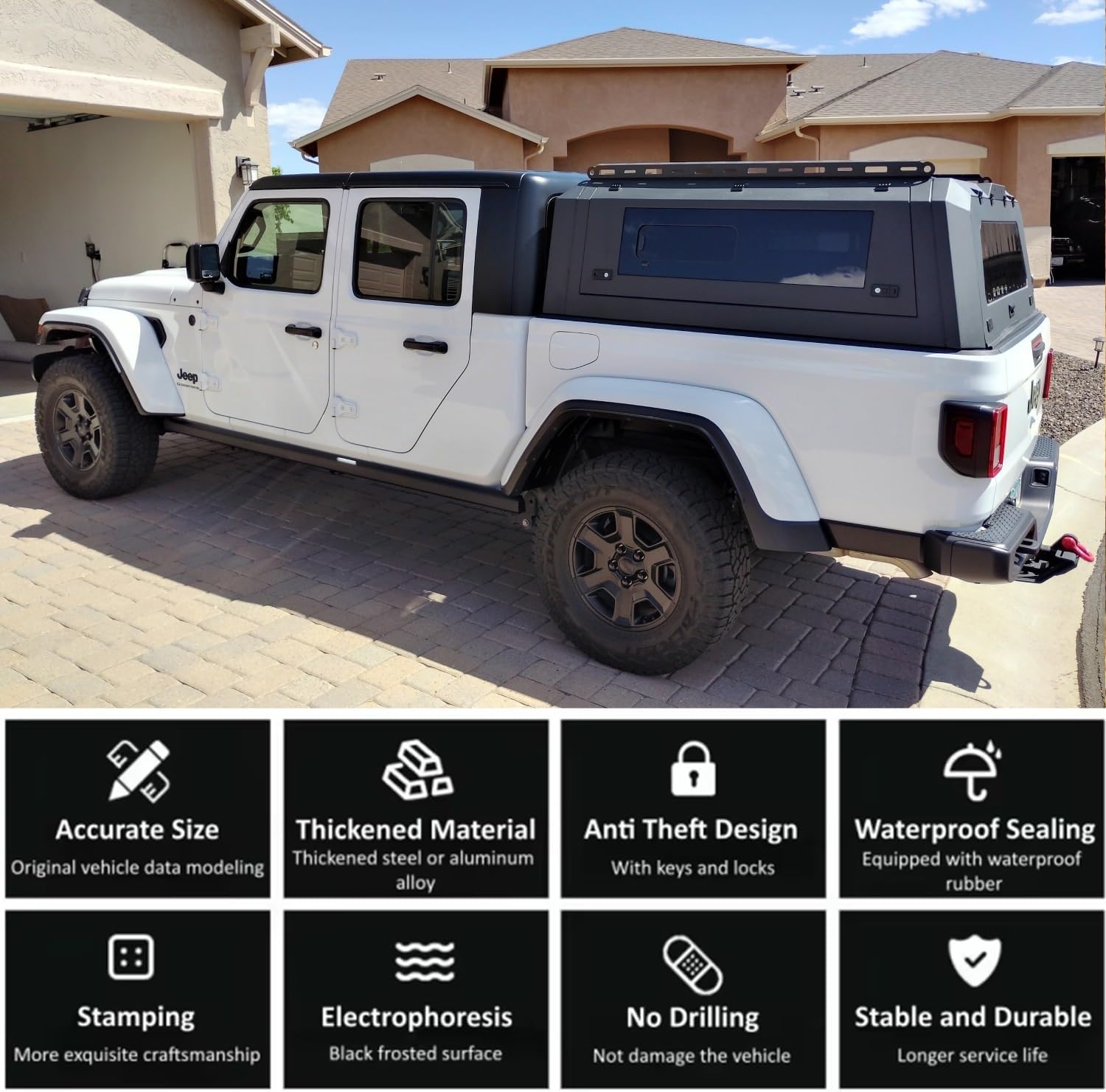 Step-by-step guide for Hynex Jeep Gladiator hard top bed cap complete tutorial for installation and daily use