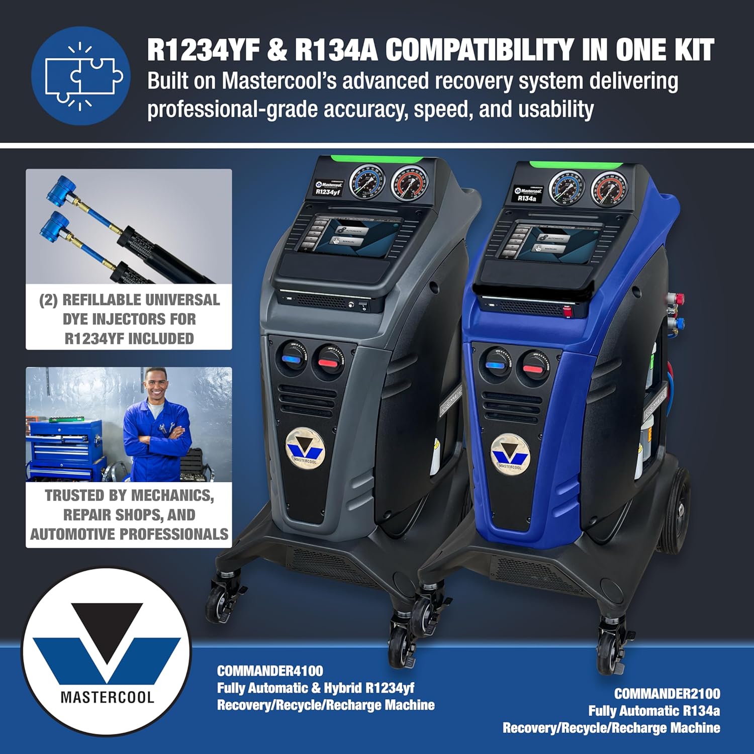 Mastercool Commander2100 4100 kit worth it,Mastercool Commander kit pros cons,Commander2100 vs 4100 comparison,should I buy Mastercool Commander combo,best automotive A/C service machine,Mastercool Commander kit buying guide unboxing and complete package contents