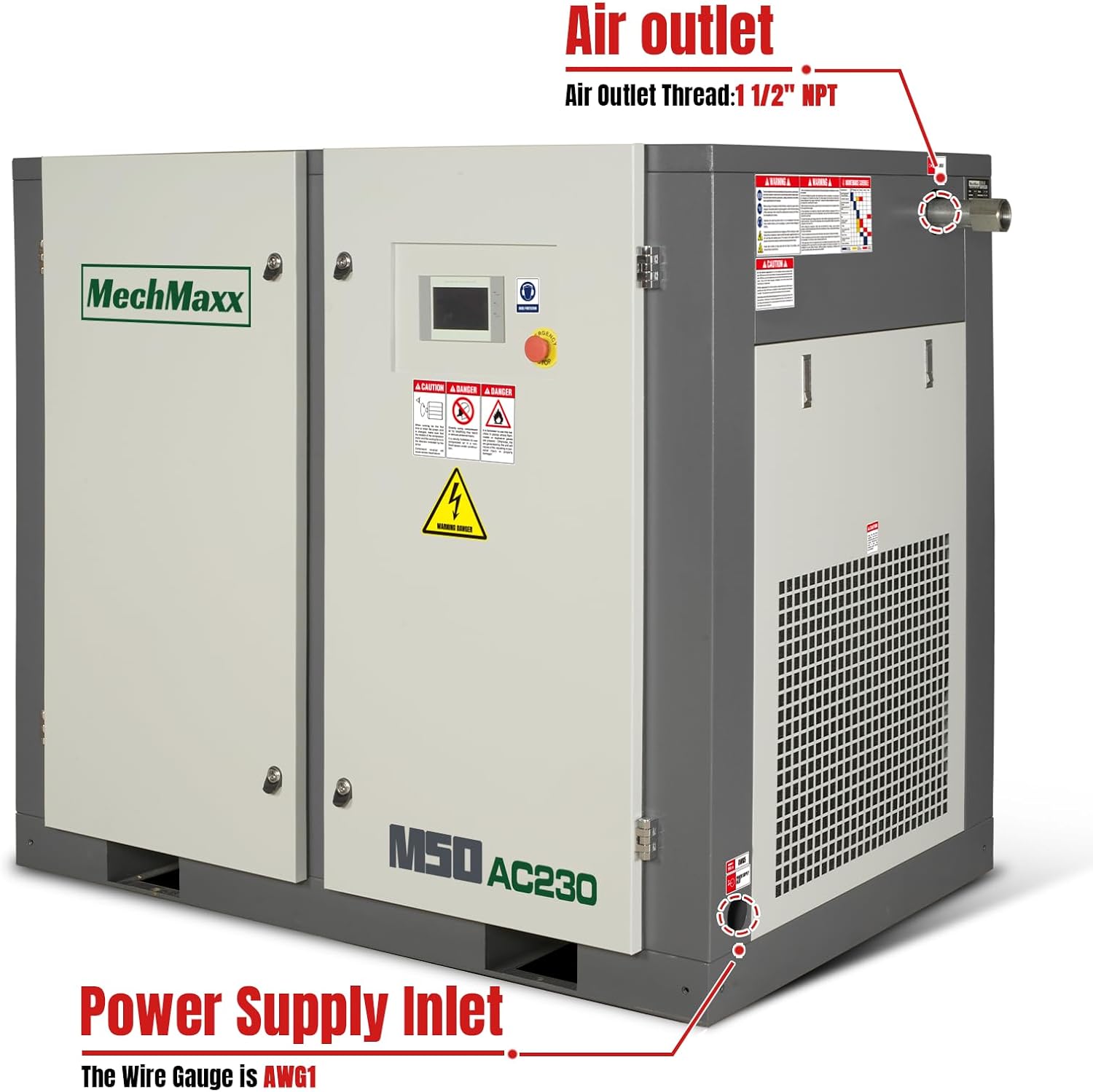 MechMaxx 50HP air compressor worth it,should I buy MechMaxx 50HP compressor,MechMaxx M50AC230 pros cons,best industrial rotary screw compressor,MechMaxx vs Quincy compressor,50HP air compressor worth buying unboxing and complete package contents