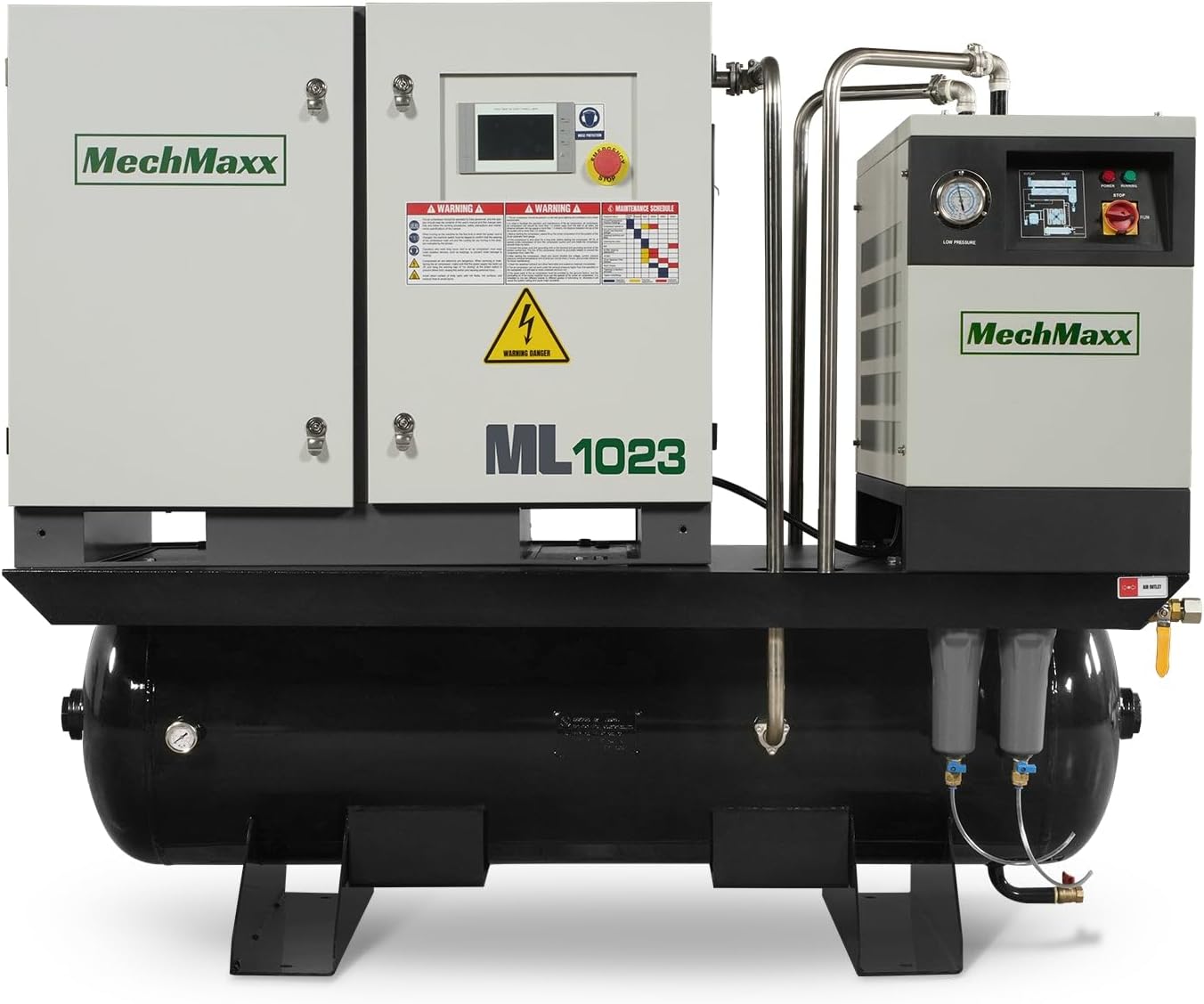 MechMaxx ML1023 air compressor worth it,should I buy MechMaxx ML1023,MechMaxx 10HP compressor pros cons,best industrial rotary screw compressor,MechMaxx ML1023 vs alternatives,10HP air compressor with dryer buying guide - detailed features and technical specifications