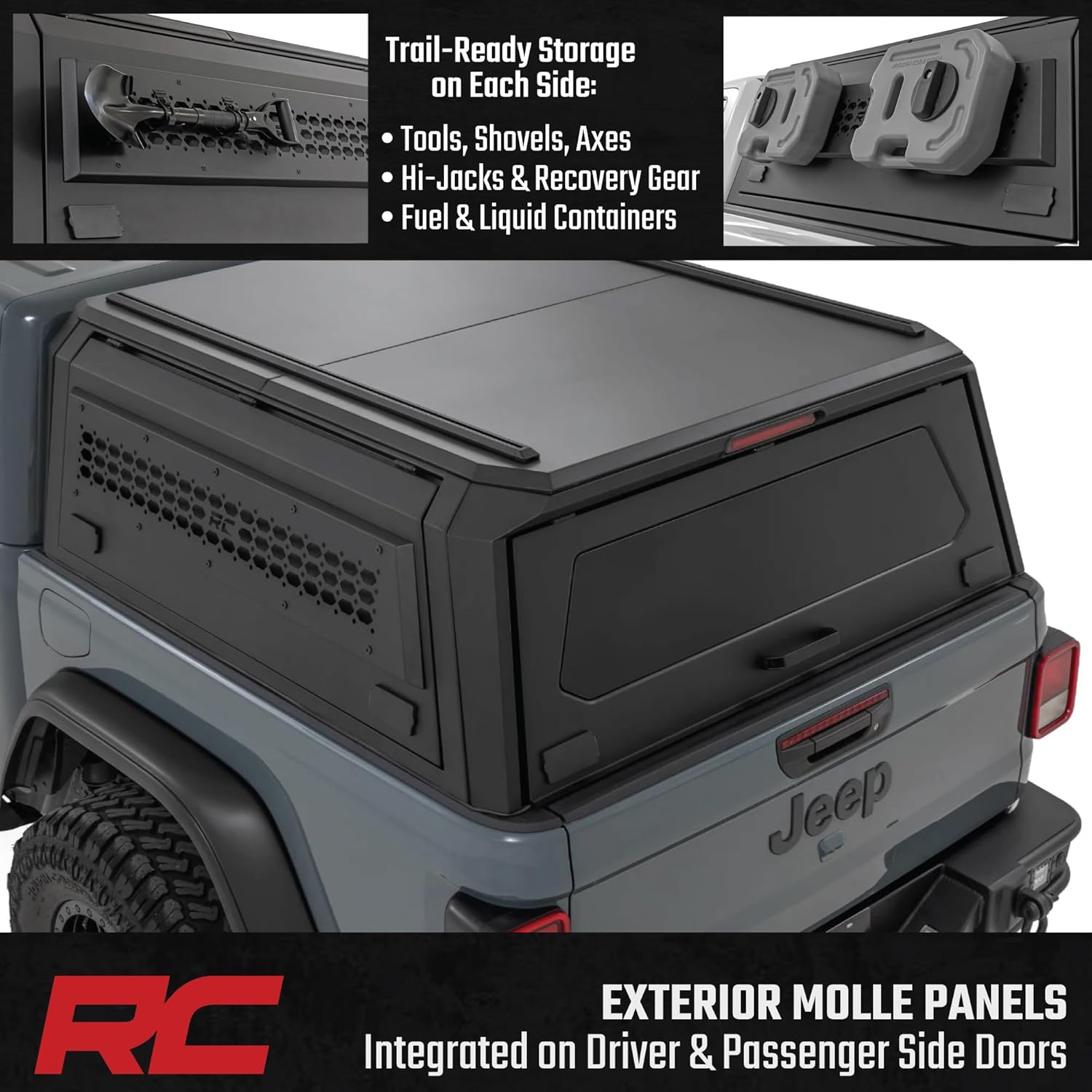 Rough Country Jeep Gladiator bed cap,best Jeep Gladiator topper,Rough Country bed cap pros cons,should I buy Rough Country Gladiator cap,Jeep Gladiator truck topper vs alternatives,Rough Country bed cap worth showing real-world off-road testing and cargo storage