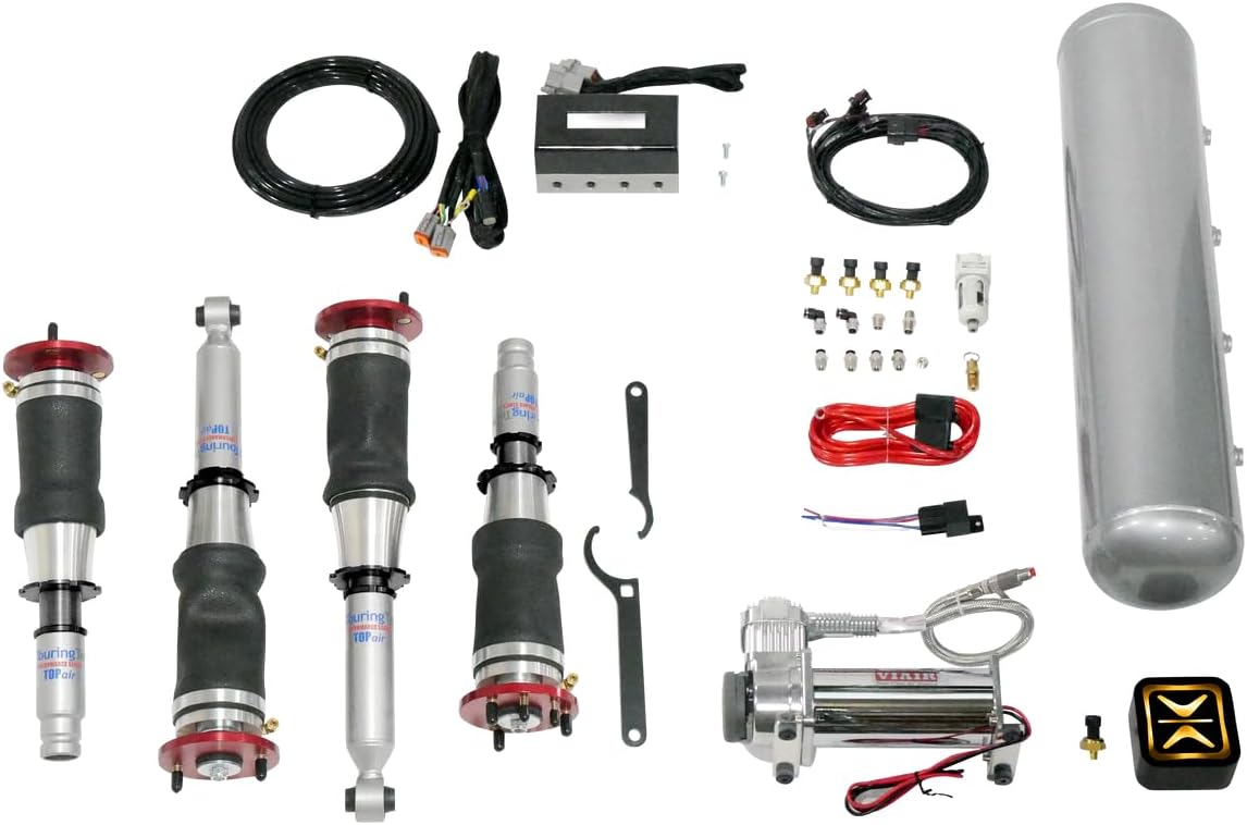 TOPair air struts Accord TSX,best air suspension for Accord TSX,TOPair air struts pros cons,AccuAir e+ Connect worth it,should I buy TOPair air struts,TOPair vs air ride suspension - detailed features and technical specifications