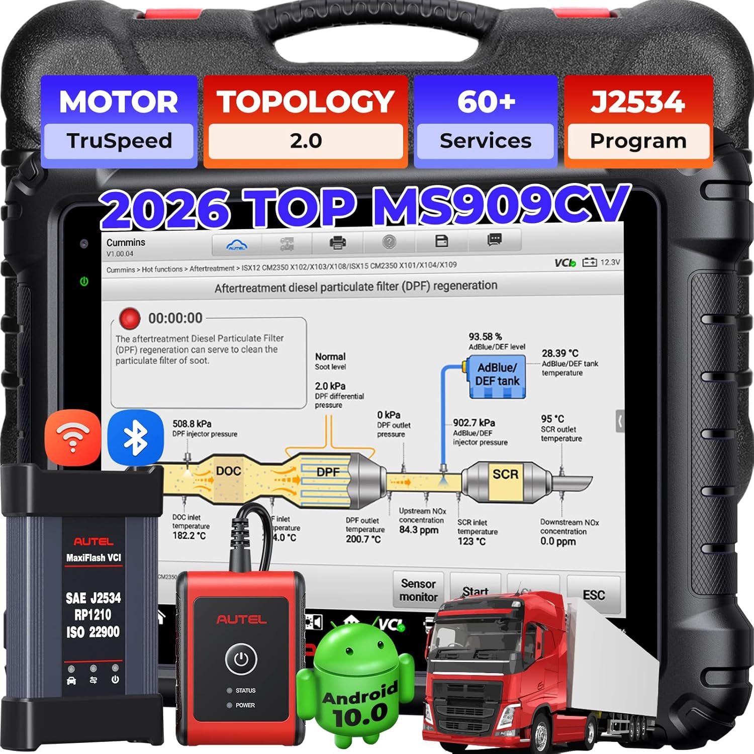autel maxisys ms909cv truck scanner pros cons,should i buy autel ms909cv,autel ms909cv vs autel ms908cv ii,autel ms909cv worth buying,best heavy duty truck scanner,autel ms909cv bidirectional control - detailed features and technical specifications