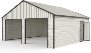 Image 1 of best 23x22 double garage metal shed