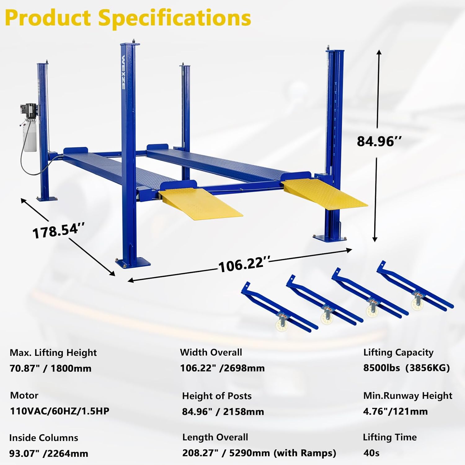 Step-by-step guide for best 4 post vehicle lift,should I buy a 4 post lift,WEIZE car lift pros cons,4 post lift vs 2 post lift,best car lift for home garage,8500 lb 4 post lift worth buying - complete tutorial