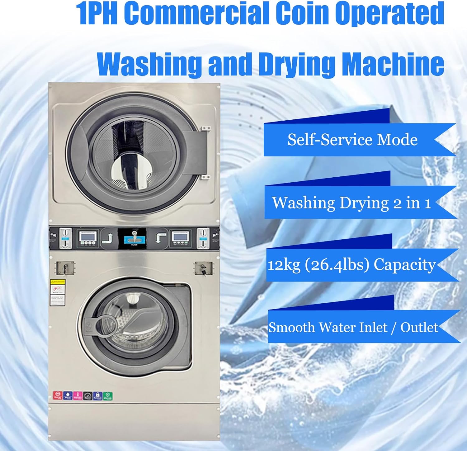 best commercial washer dryer combo,commercial washer dryer combo worth it,washer dryer combo pros cons,Yokoma commercial laundry machine,best coin operated laundry machine,should I buy a commercial washer dryer unboxing and complete package contents