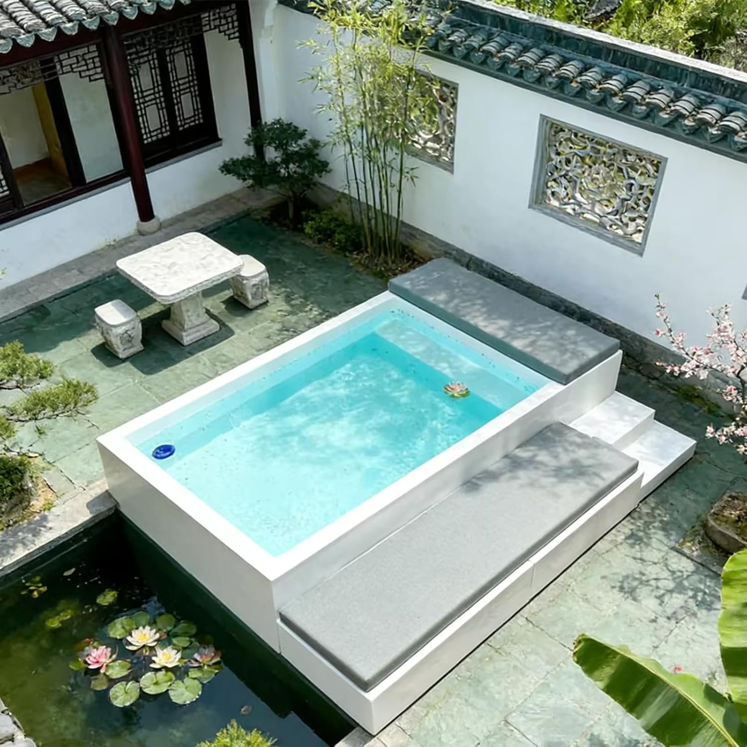 Detailed features and technical specifications of the best prefab underground pool,prefab underground pool worth it,prefab underground pool pros cons,prefab vs traditional underground pool,should I buy a prefab pool,best small underground swimming pool