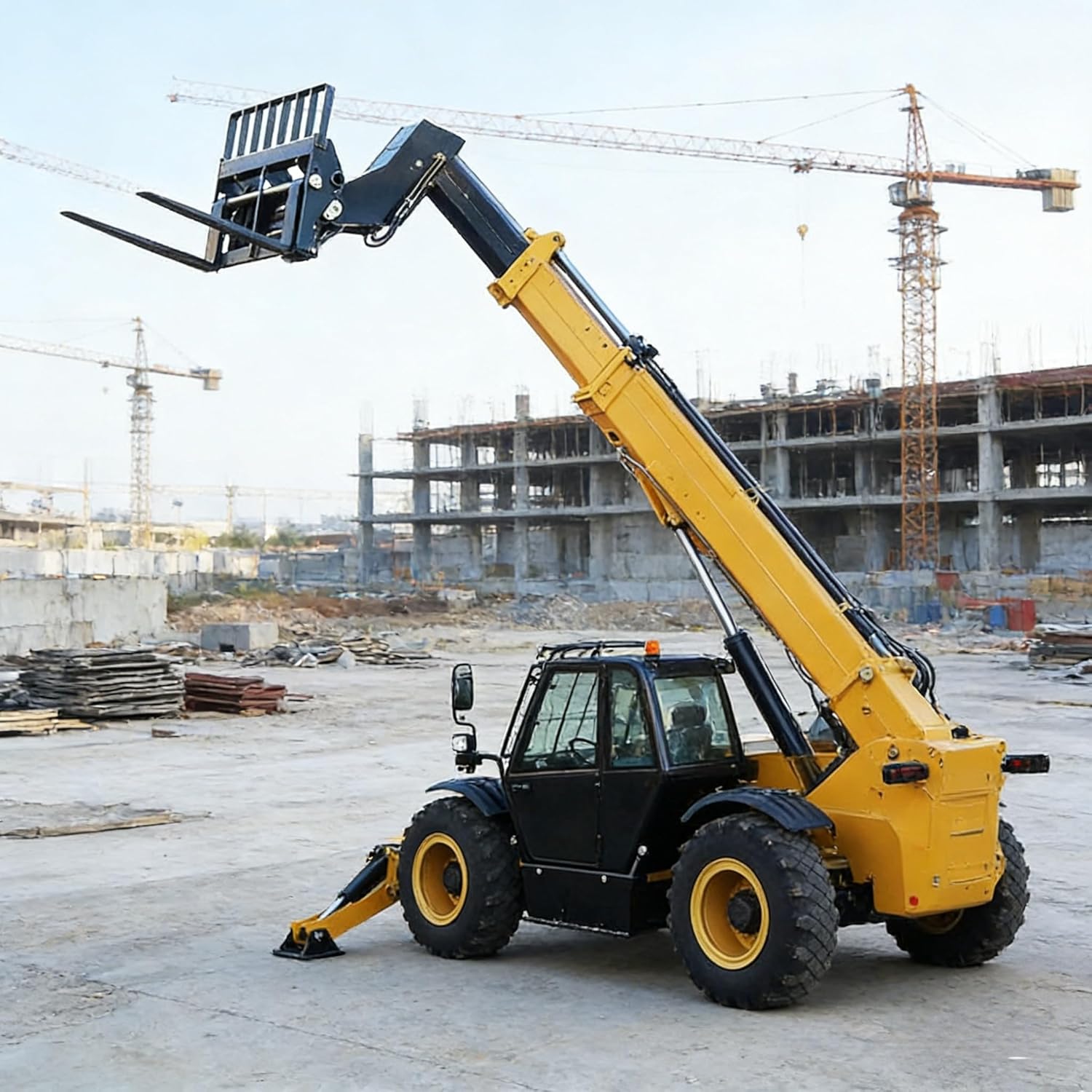 best telescopic forklift for construction,telescopic forklift worth buying,telescopic forklift pros cons,should I buy a telescopic forklift,telescopic forklift vs telehandler,best material handler for job sites - detailed features and technical specifications
