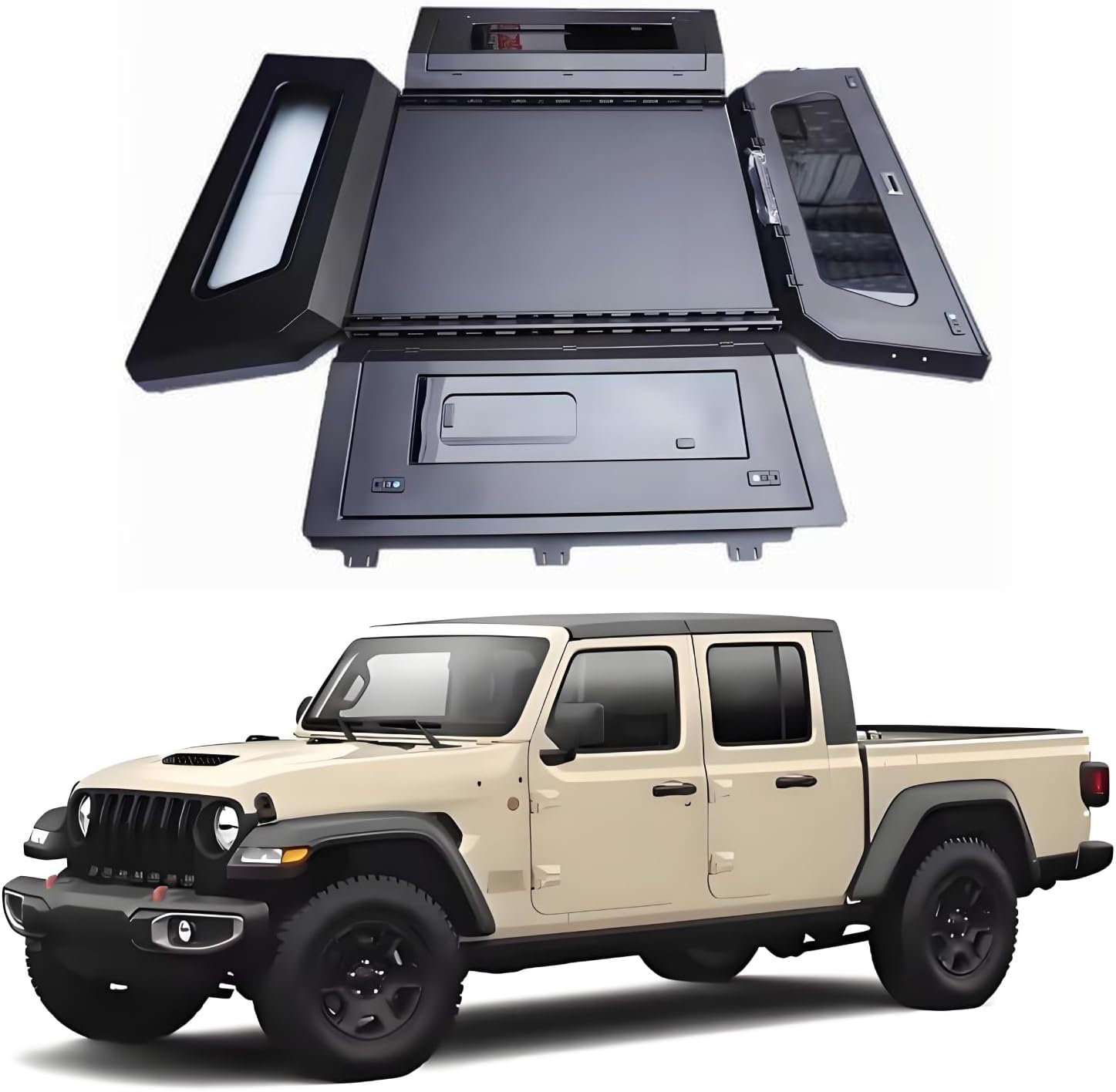 best tonneau cover for Jeep Gladiator,Jeep Gladiator bed cap pros cons,hard tonneau cover worth buying,should I buy Jeep Gladiator topper,EJCINO truck canopy alternatives,best hard truck bed cap pickup - detailed features and technical specifications