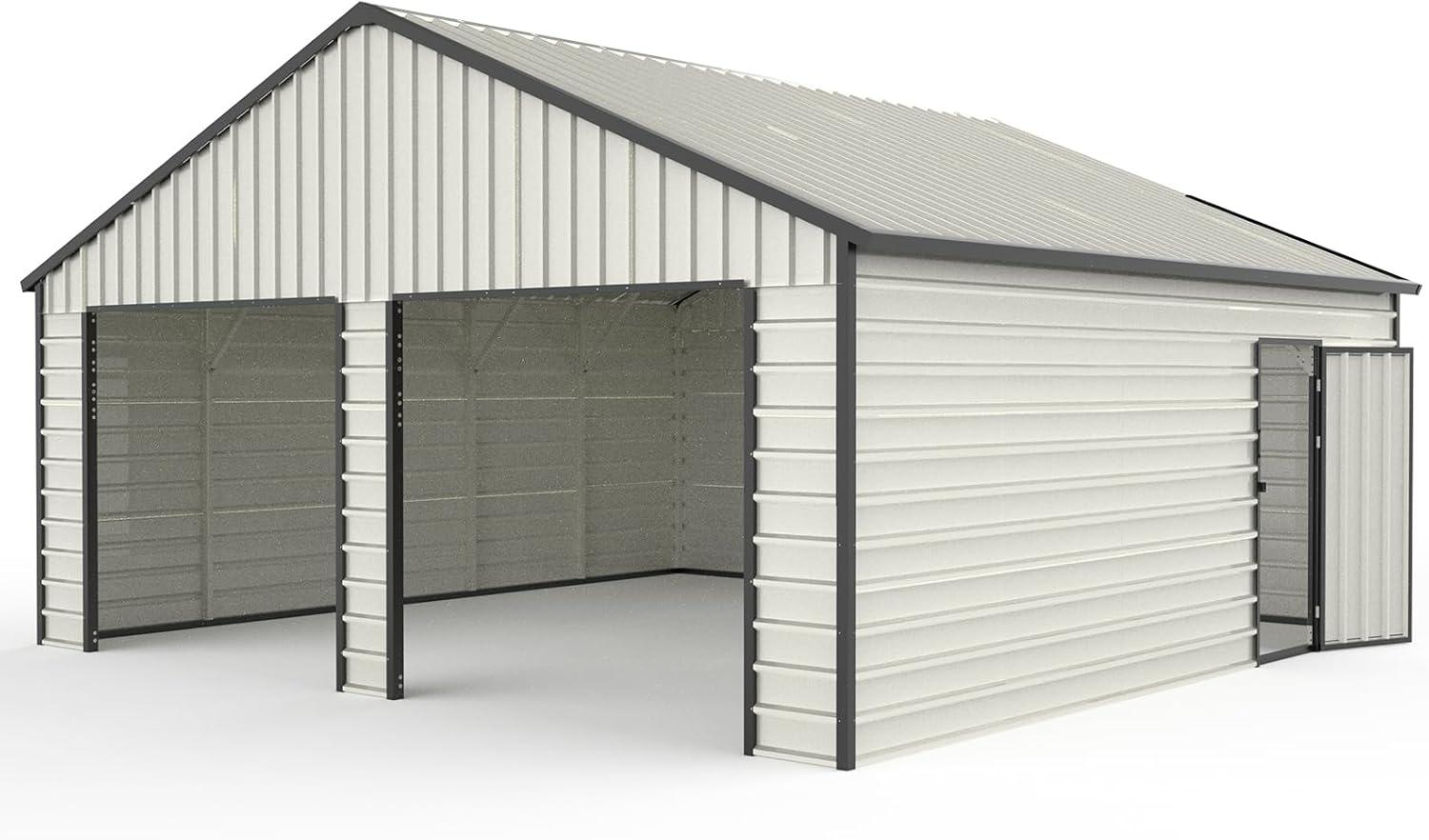 buy 23x22 double door garage shed,23x22 garage shed worth buying,double door metal shed pros cons,best large garage shed for trucks,23x22 shed vs pole barn,should I buy a QiMaieeUSA shed unboxing and complete package contents