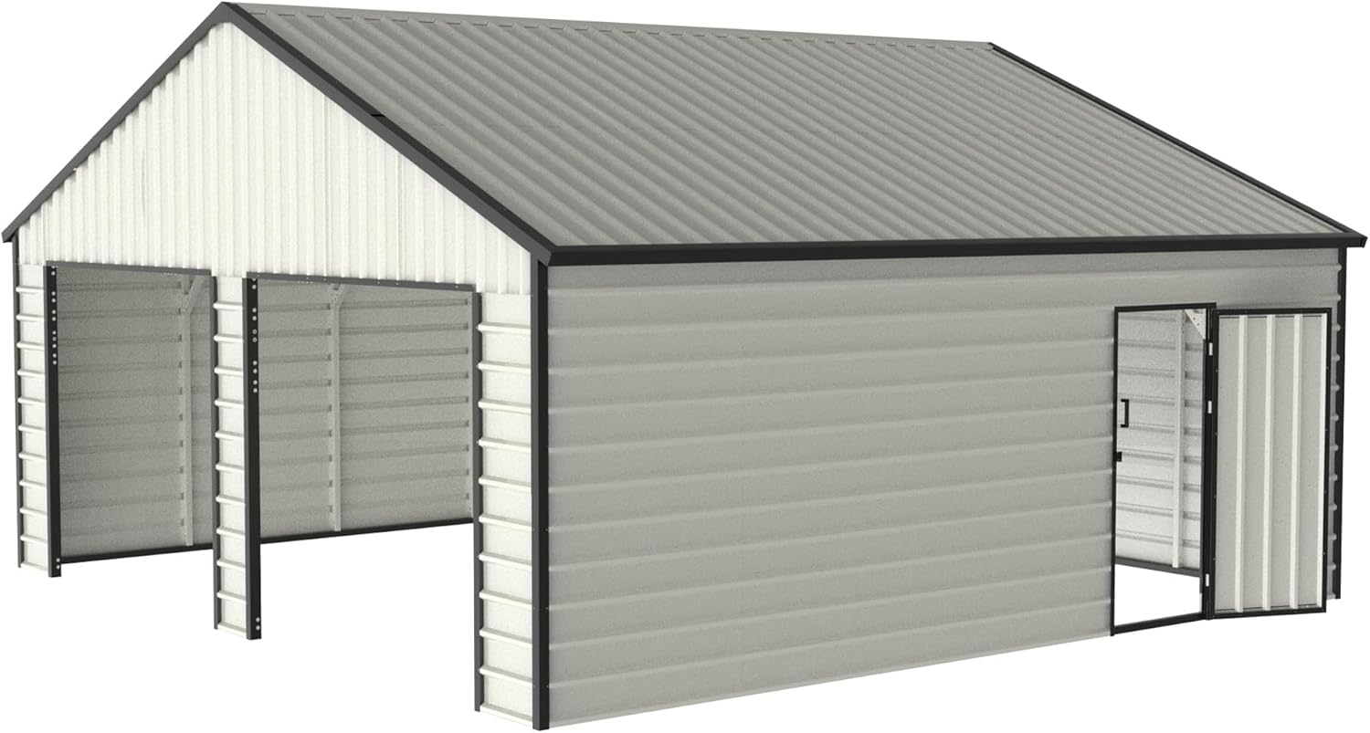 buy 23x22 double door garage shed,23x22 garage shed worth buying,double door metal shed pros cons,best large garage shed for trucks,23x22 shed vs pole barn,should I buy a QiMaieeUSA shed performance testing and real-world results