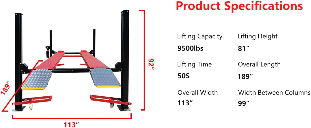 Step-by-step guide for buy 4 post car lift 9500 lbs,should I buy a 4 post lift for home garage,4 post car lift vs 2 post lift pros cons,9500 lb 4 post lift worth buying,best 4 post parking lift for home use,4 post car lift safety features pros cons - complete tutorial