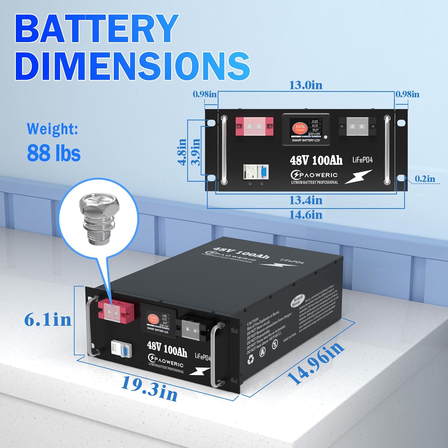 buy 48V 100Ah LiFePO4 battery,48V 100Ah LiFePO4 battery pros cons,best 48V lithium battery for solar storage,should I buy Paoweric 48V battery,48V 100Ah LiFePO4 battery worth buying,Paoweric 48V battery vs alternatives unboxing and complete package contents