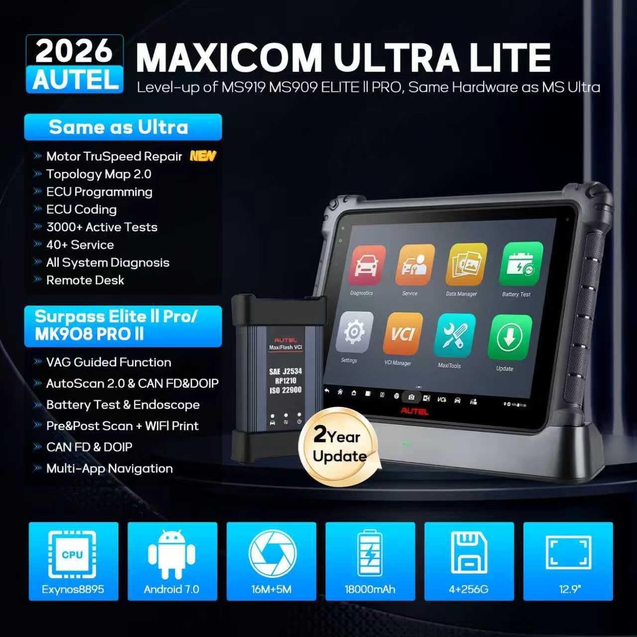 unboxing and complete package contents of Autel MaxiCom Ultra Lite