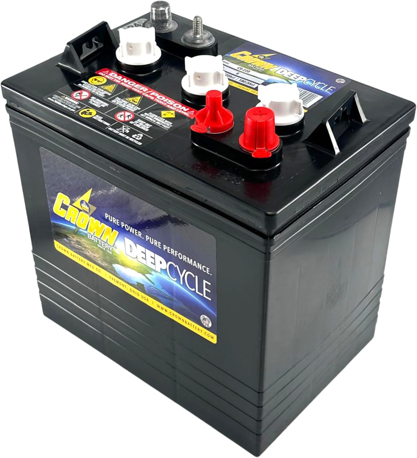 buy Crown CR-220 battery,Crown CR-220 6V 220Ah deep cycle battery,best GC2 battery for golf carts,Crown CR-220 vs Trojan T-105,Crown CR-220 pros cons,is Crown CR-220 worth buying performance testing and real-world results