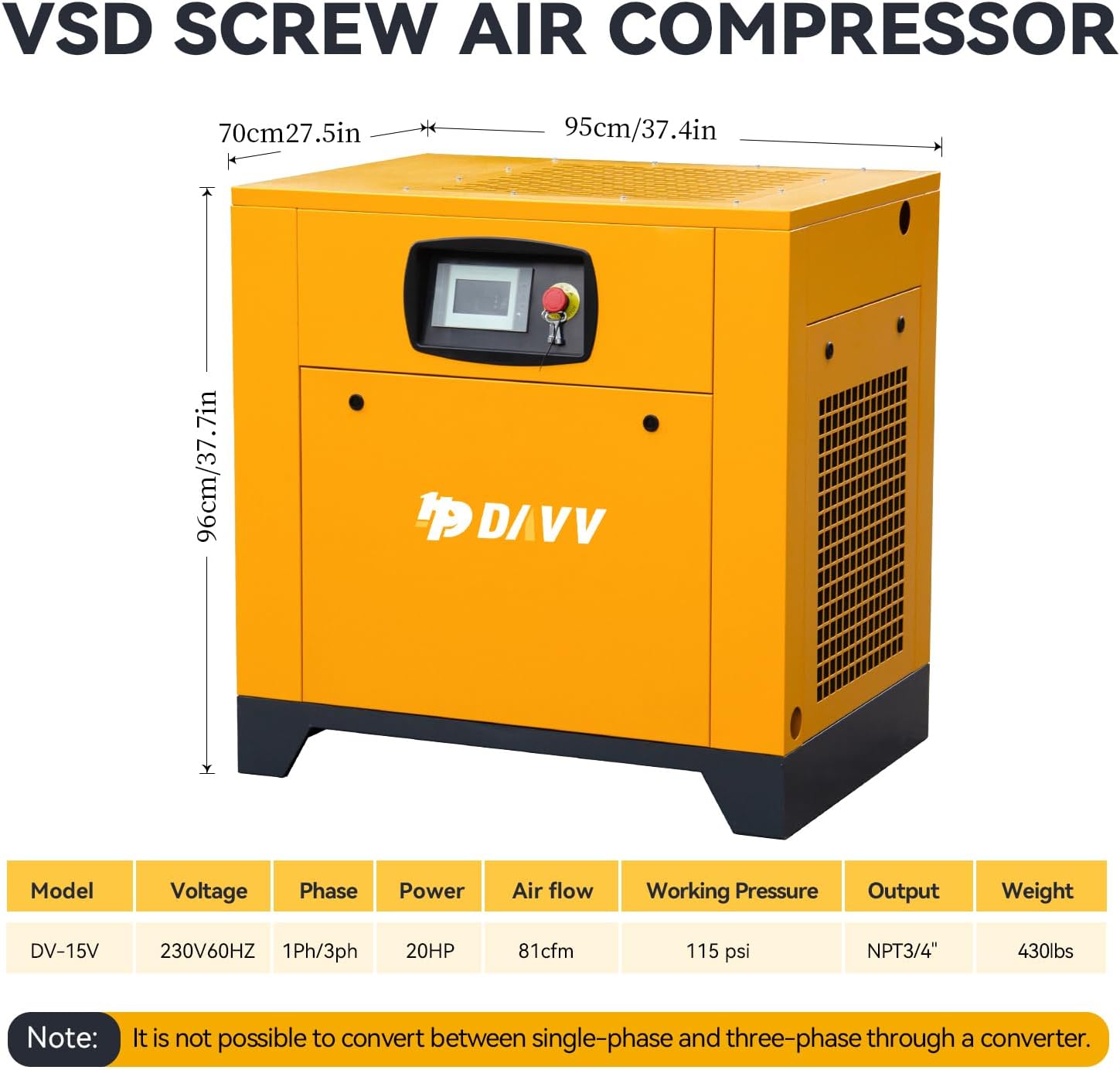 buy DAVV rotary screw air compressor,DAVV rotary screw air compressor pros cons,best variable speed air compressor for industrial use,DAVV 20hp air compressor worth buying,should I buy a VSD rotary screw compressor,DAVV air compressor vs alternatives unboxing and complete package contents