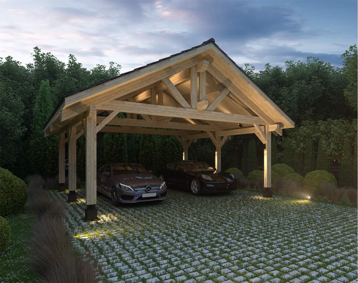 buy ECOHOUSEMART wooden carport,ECOHOUSEMART carport worth buying,best prefabricated carport kit,wooden carport pros and cons,ECOHOUSEMART 20x22 carport honest,should I buy a GLT carport unboxing and complete package contents