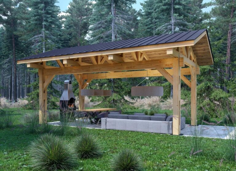 Image 1 of buy EcoHouseMart heavy timber carport