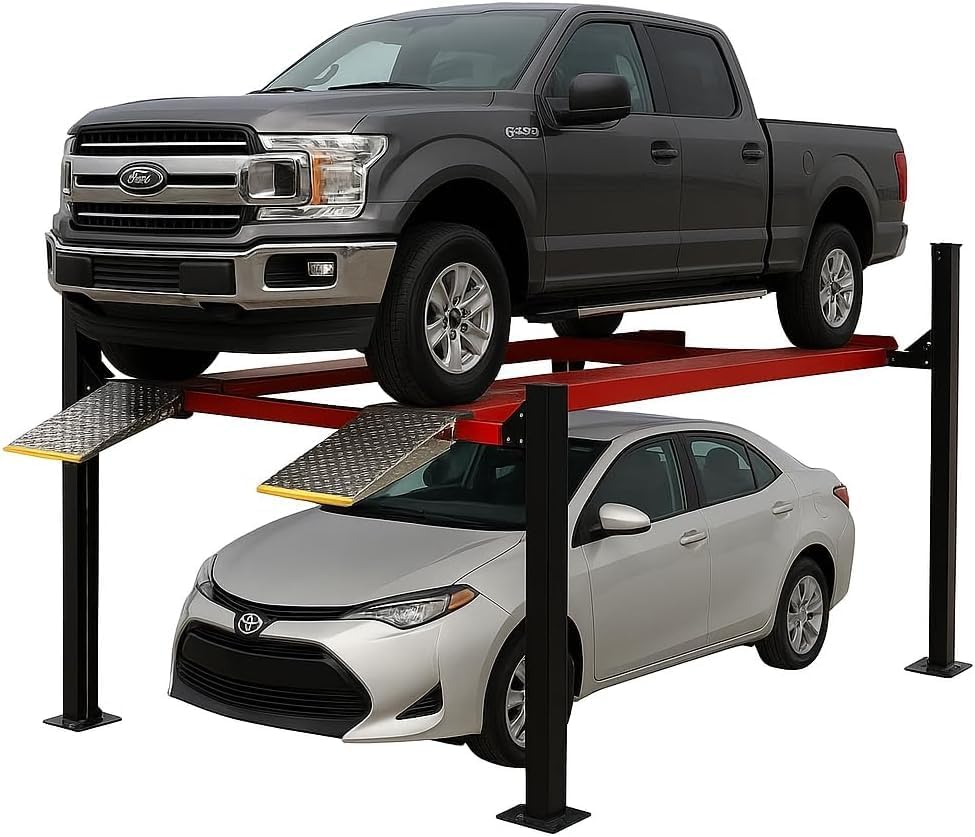 buy KATOOL 9500lbs 4 post lift,KATOOL 4 post lift pros cons,should I buy KATOOL 9500lb lift,best 4 post lift for home garage,KATOOL 4 post lift features,KATOOL 4 post lift vs BendPak - detailed features and technical specifications
