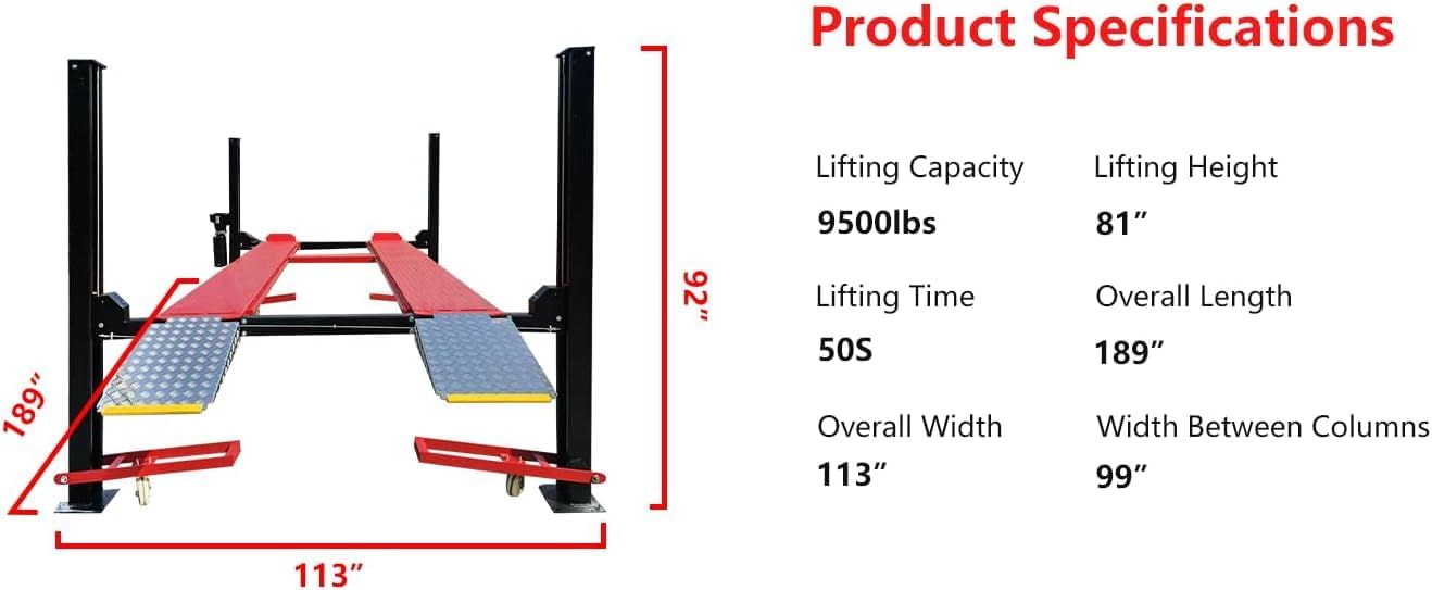 buy KATOOL 9500lbs 4 post lift,KATOOL 4 post lift pros cons,should I buy KATOOL 9500lb lift,best 4 post lift for home garage,KATOOL 4 post lift features,KATOOL 4 post lift vs BendPak unboxing and complete package contents