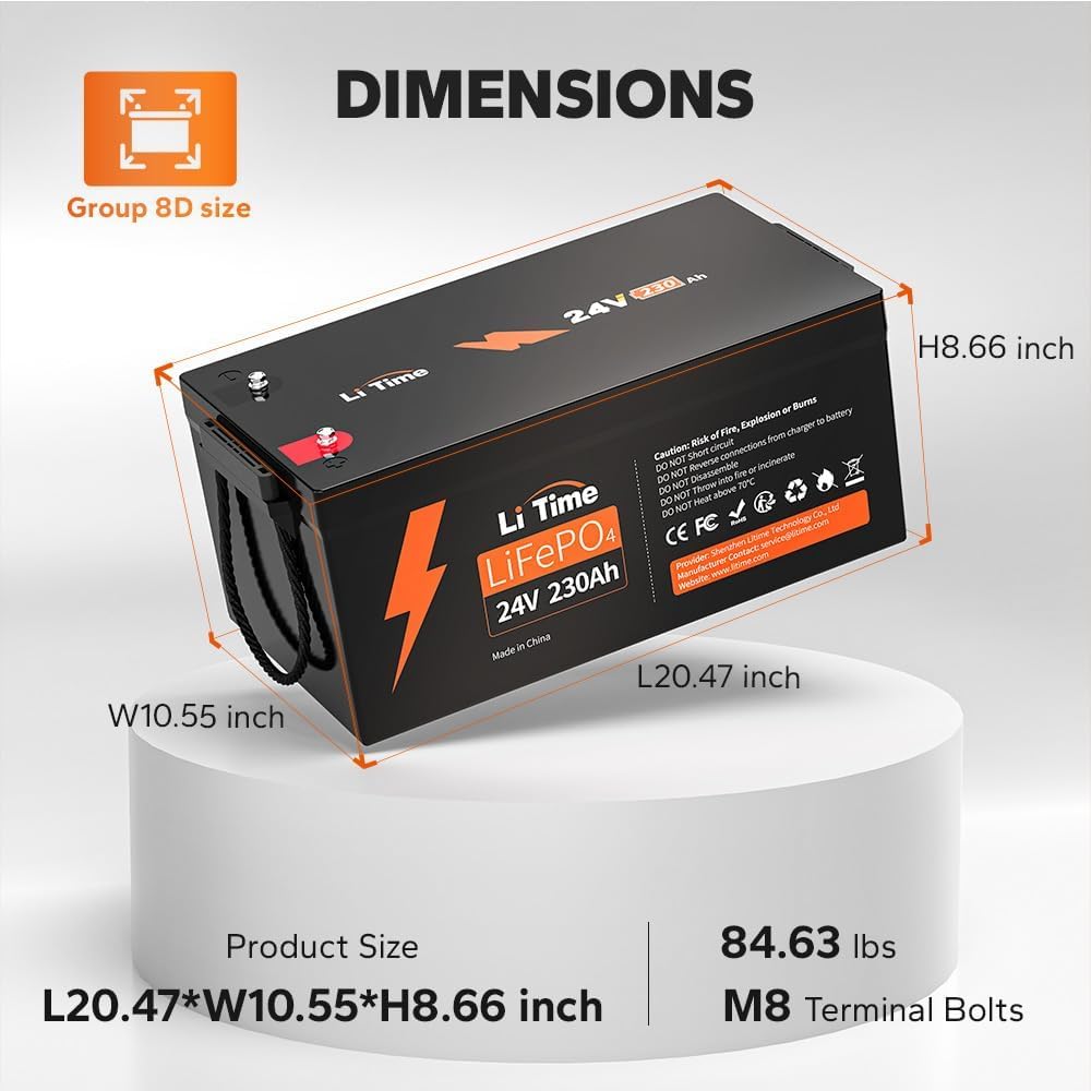 buy LiTime 24V 230Ah LiFePO4 battery,LiTime 24V 230Ah battery pros cons,best 24V LiFePO4 battery for RV,LiTime 8D battery worth buying,24V 230Ah battery vs alternatives,should I buy LiTime battery pack unboxing and complete package contents