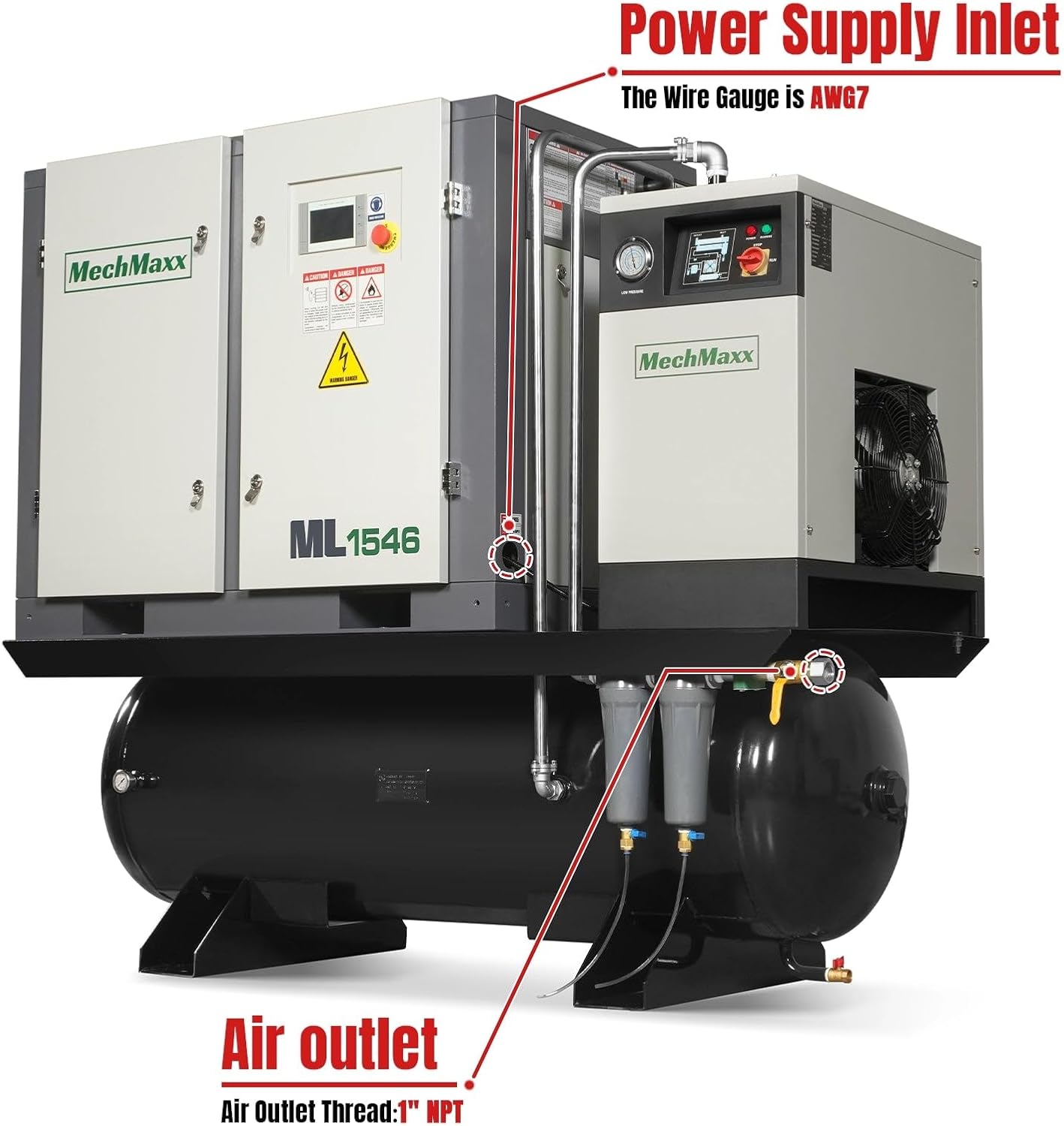 buy MechMaxx 15HP air compressor,MechMaxx ML1546 worth buying,MechMaxx 15HP rotary screw pros cons,best industrial rotary screw compressor,MechMaxx vs Kaeser,should I buy a MechMaxx compressor unboxing and complete package contents