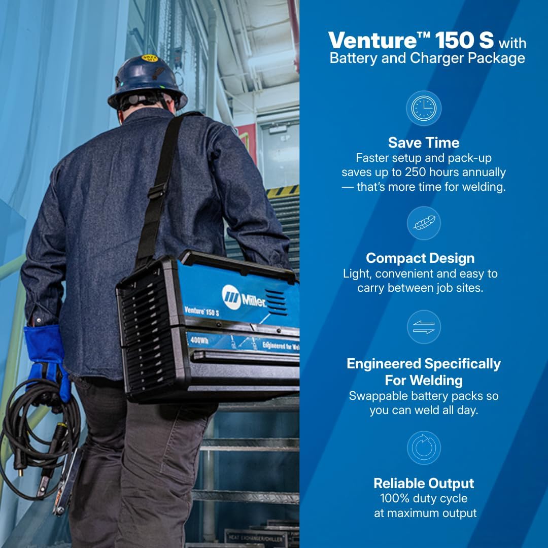 buy Miller Venture 150 S welder,should I buy Miller Venture 150 S,Miller Venture 150 S vs alternatives,Venture 150 S pros cons,Miller Venture 150 S worth buying,best battery powered stick welder performance testing and real-world results
