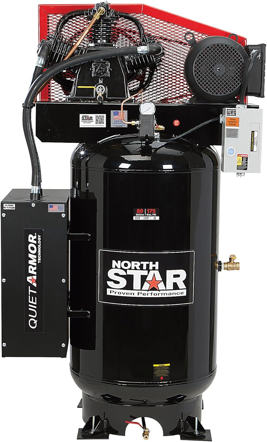 buy NorthStar Quiet Armor air compressor,NorthStar air compressor pros cons,should I buy NorthStar quiet compressor,best quiet 80 gallon air compressor,NorthStar compressor vs alternatives,quiet air compressor worth buying - detailed features and technical specifications