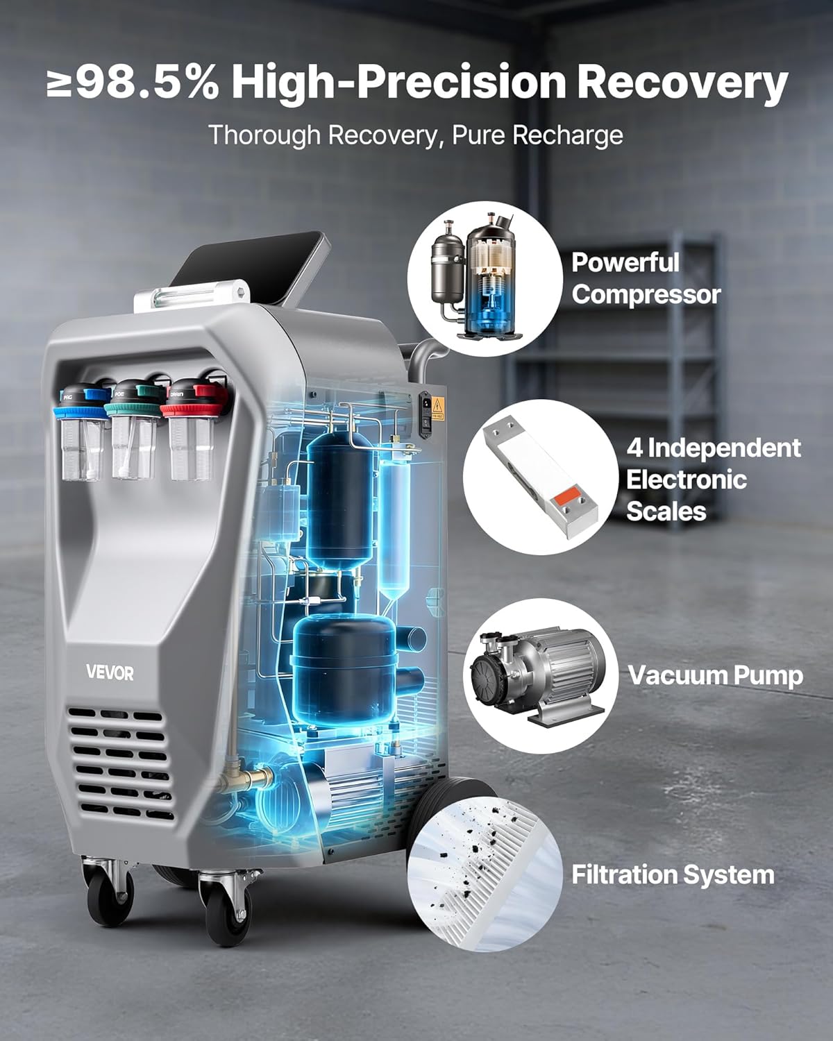 buy VEVOR refrigerant recovery machine,VEVOR refrigerant recovery machine pros cons,best refrigerant recovery machine for R134a,VEVOR vs Rothenberger refrigerant recovery,is VEVOR recovery machine worth buying,automatic AC recovery machine for automotive use performance testing and real-world results