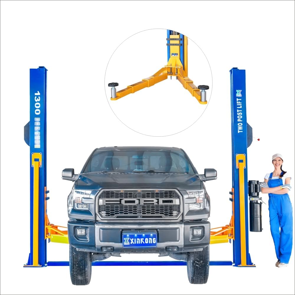 buy XK-1300 two post car lift,XK-1300 auto lift pros cons,best two post car lift under $3000,XK-1300 vs BendPak lift,should I buy XK-1300 car lift,13,000 lb two post lift worth buying unboxing and complete package contents