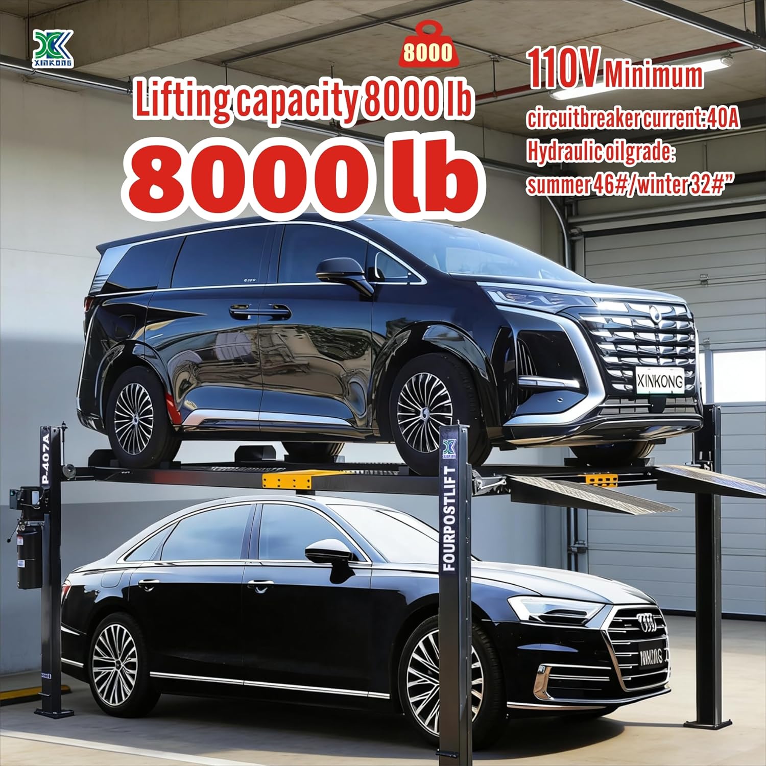 buy XK Mobile 4 Post Car Lift,XK P-407A worth buying,best portable parking lift,8000 lbs car lift pros cons,should I get a four post car lift,XK mobile lift vs BendPak unboxing and complete package contents