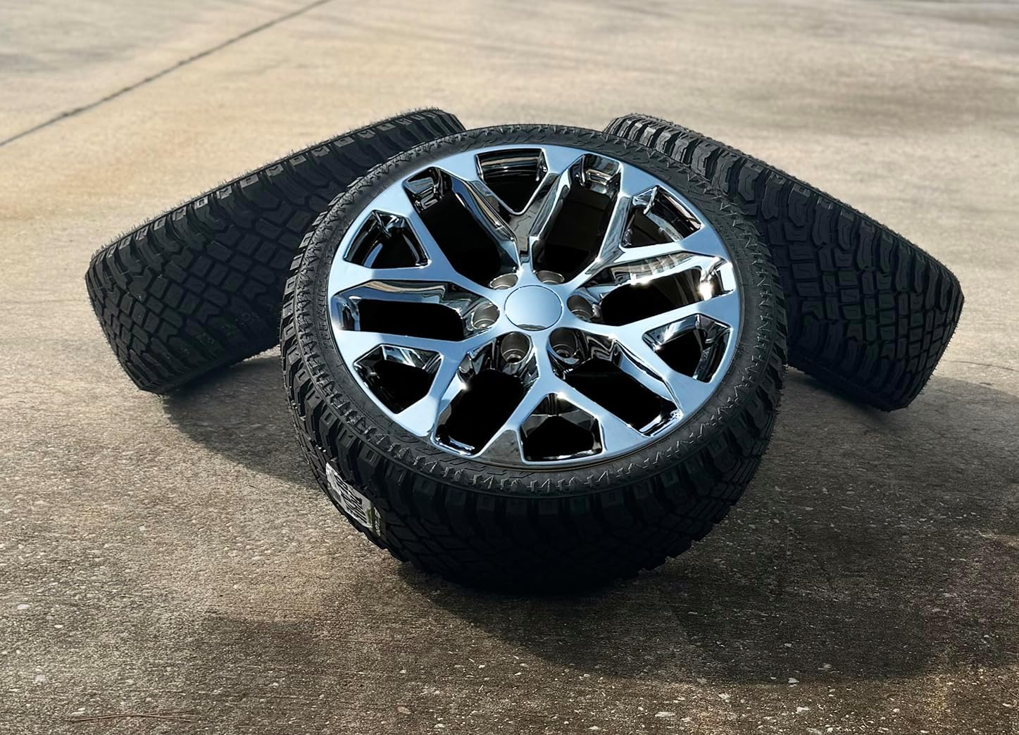 buy chrome snowflake rims 24 inch,chrome snowflake rims for Chevrolet Silverado,24 inch replica wheels pros cons,EZDealin snowflake rims worth buying,should I buy chrome snowflake wheels,best 24 inch chrome rims for GMC Sierra unboxing and complete package contents