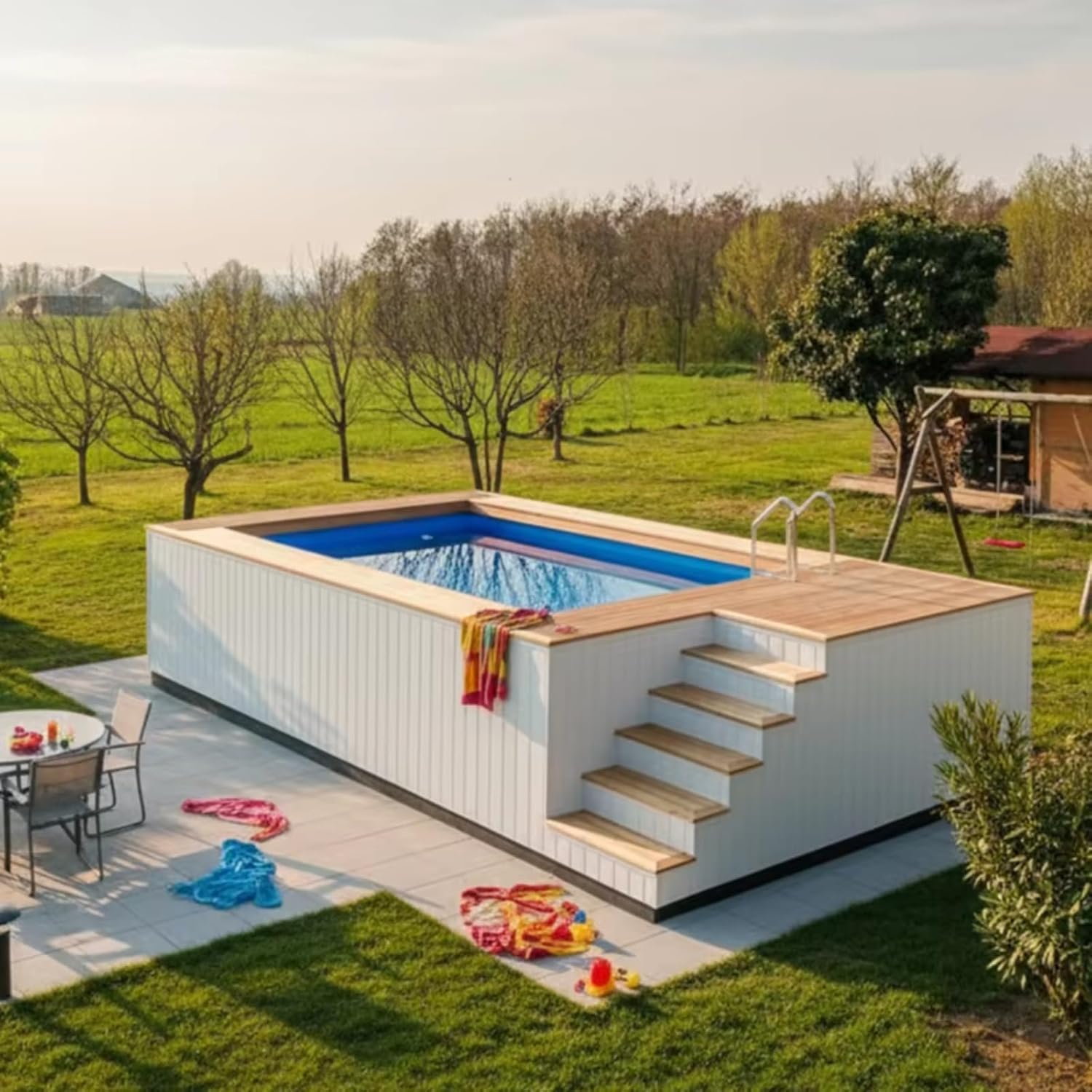 buy container swimming pool,container swimming pool worth it,best prefabricated swimming pool,container pool pros cons,modular pool vs traditional,should I buy a container pool unboxing and complete package contents