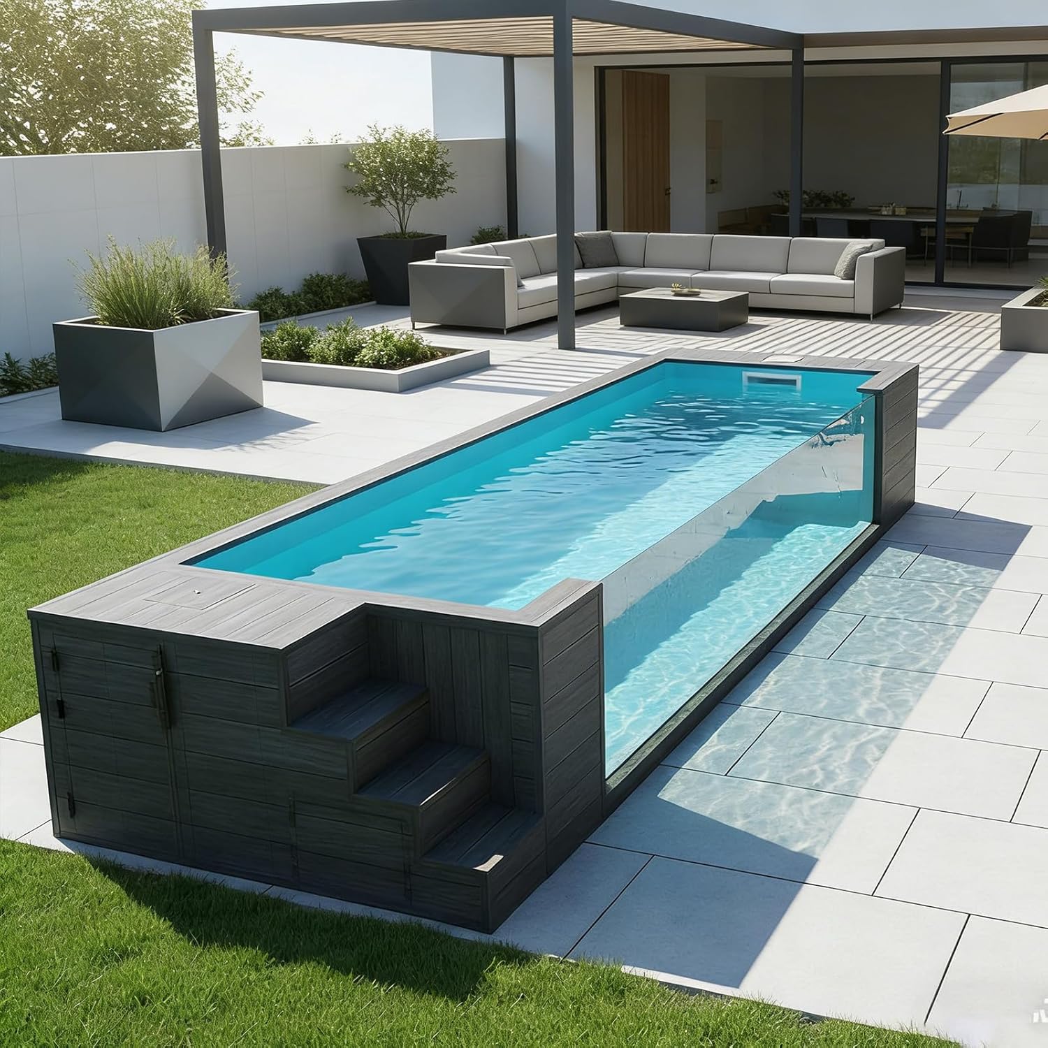 buy container swimming pool,container swimming pool worth it,best modular swimming pool,container pool pros cons,should I buy a container pool,container pool vs traditional pool unboxing and complete package contents