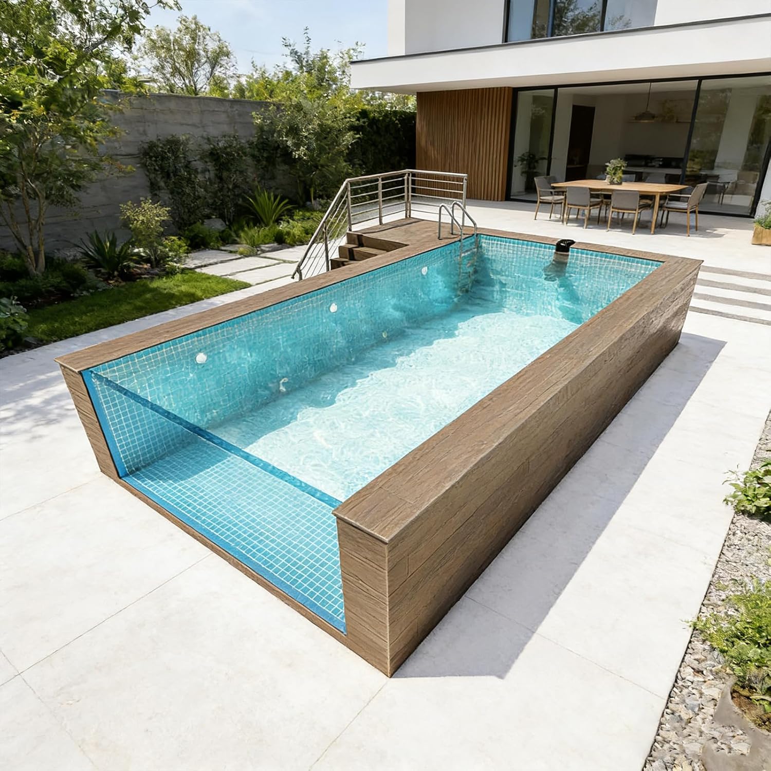 buy container swimming pool,container swimming pool worth it,container pool pros cons,best above ground container pool,should I buy a container pool,container swimming pool vs traditional pool unboxing and complete package contents