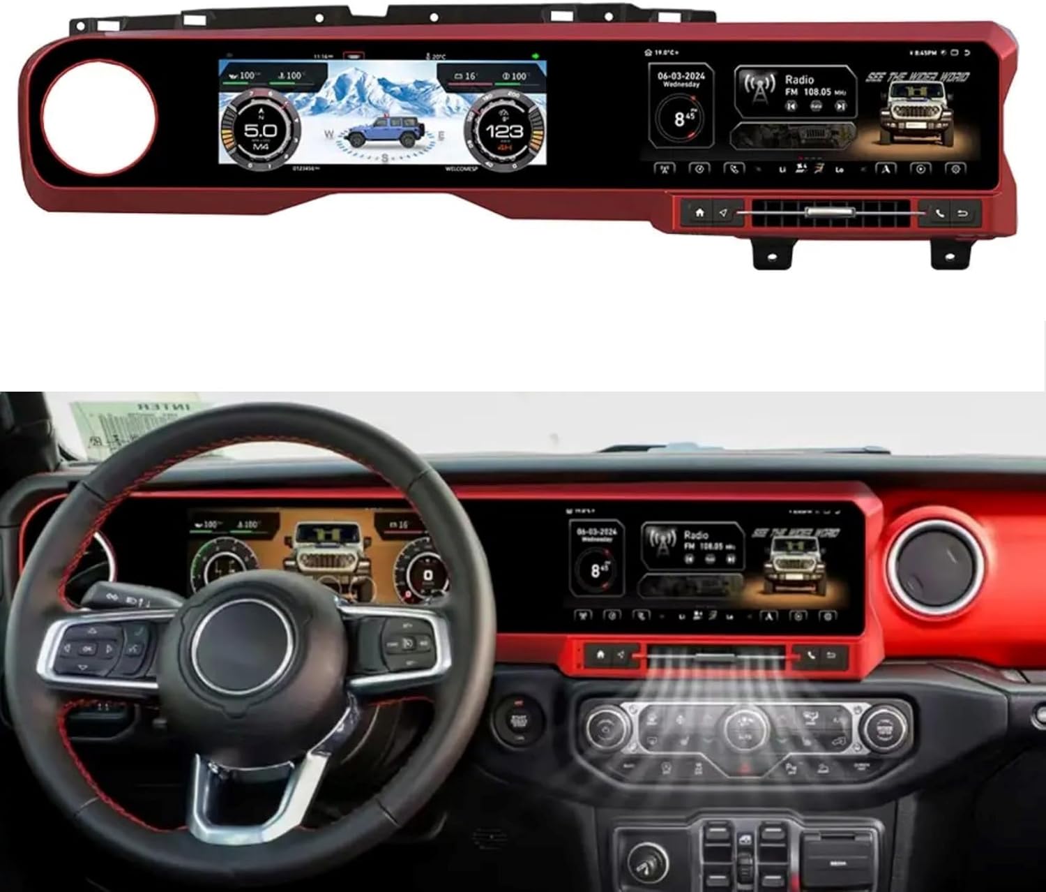 buy dual screen car stereo for Jeep Wrangler JL,best Jeep Wrangler JL radio upgrade,dual screen car stereo pros cons,should I buy ASVEGE Jeep radio,Jeep Wrangler JL Android radio worth buying,dual screen digital cluster vs standard - detailed features and technical specifications