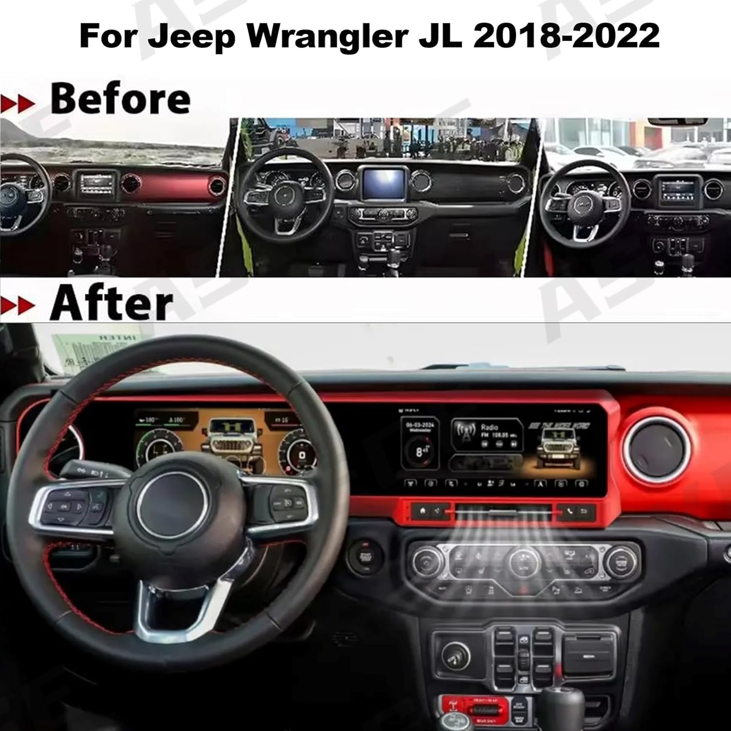 buy dual screen car stereo for Jeep Wrangler JL,best Jeep Wrangler JL radio upgrade,dual screen car stereo pros cons,should I buy ASVEGE Jeep radio,Jeep Wrangler JL Android radio worth buying,dual screen digital cluster vs standard unboxing and complete package contents