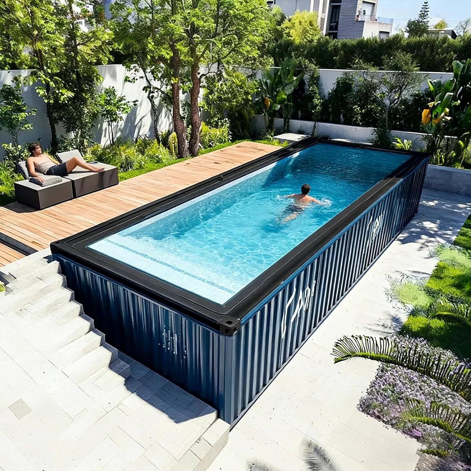 buy fiberglass container pool,fiberglass container pool worth it,best container swimming pool,container pool pros cons,should I buy a container pool,container pool vs traditional pool - detailed features and technical specifications
