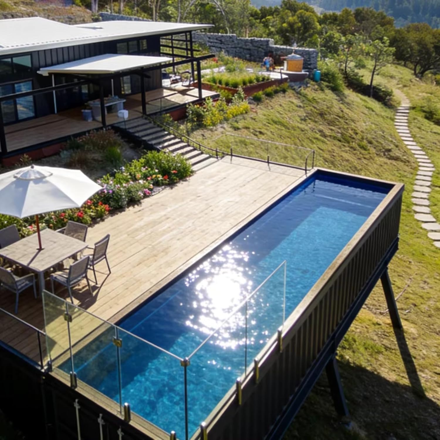 Detailed features of the buy galvanized steel container pool,galvanized steel container pool worth it,best container swimming pool,fiberglass pool shell pros cons,container pool vs concrete pool,should I buy a shipping container pool