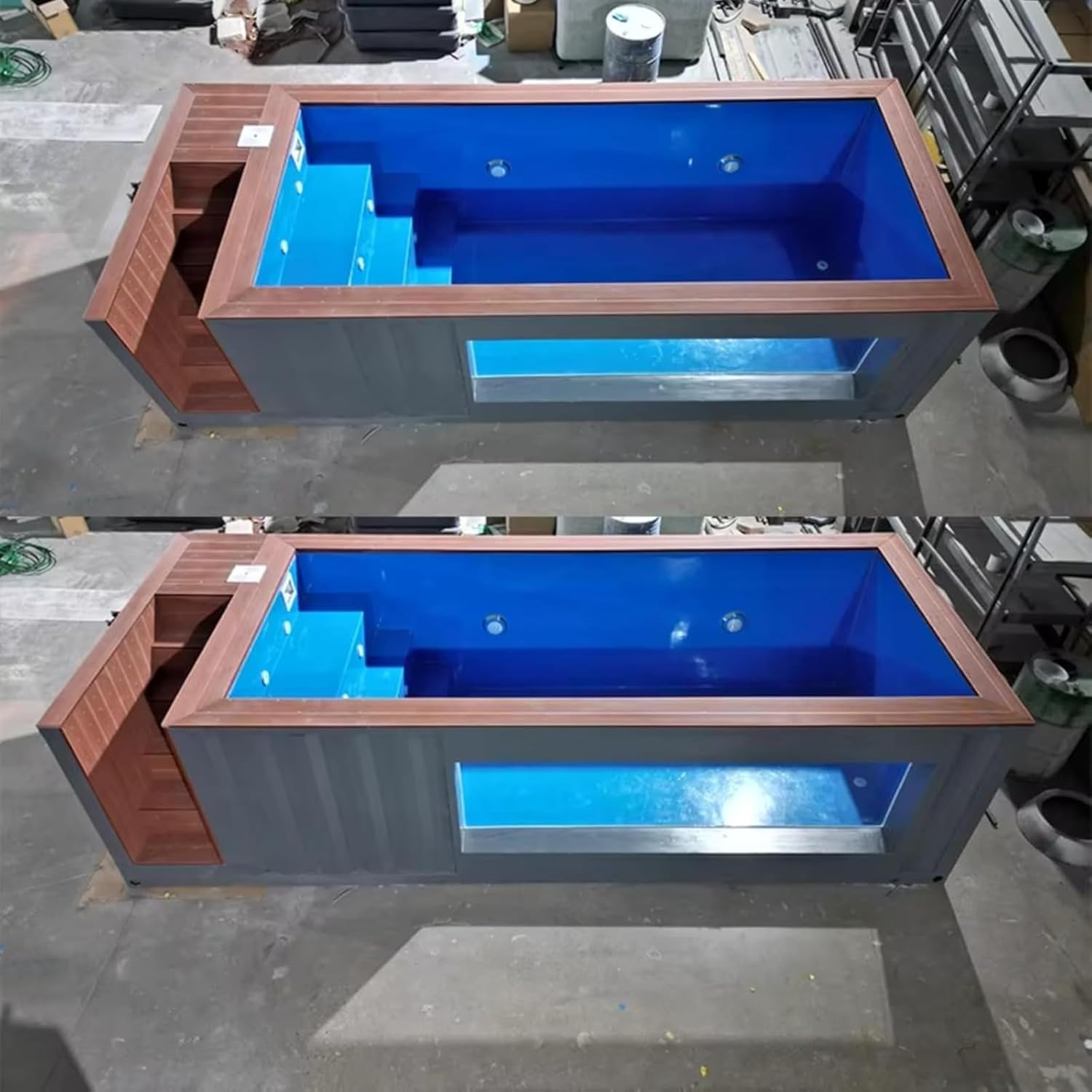 buy shipping container pool,shipping container pool pros cons,shipping container pool worth buying,best fiberglass plunge pool,shipping container pool vs traditional,should I buy a container pool unboxing and complete package contents
