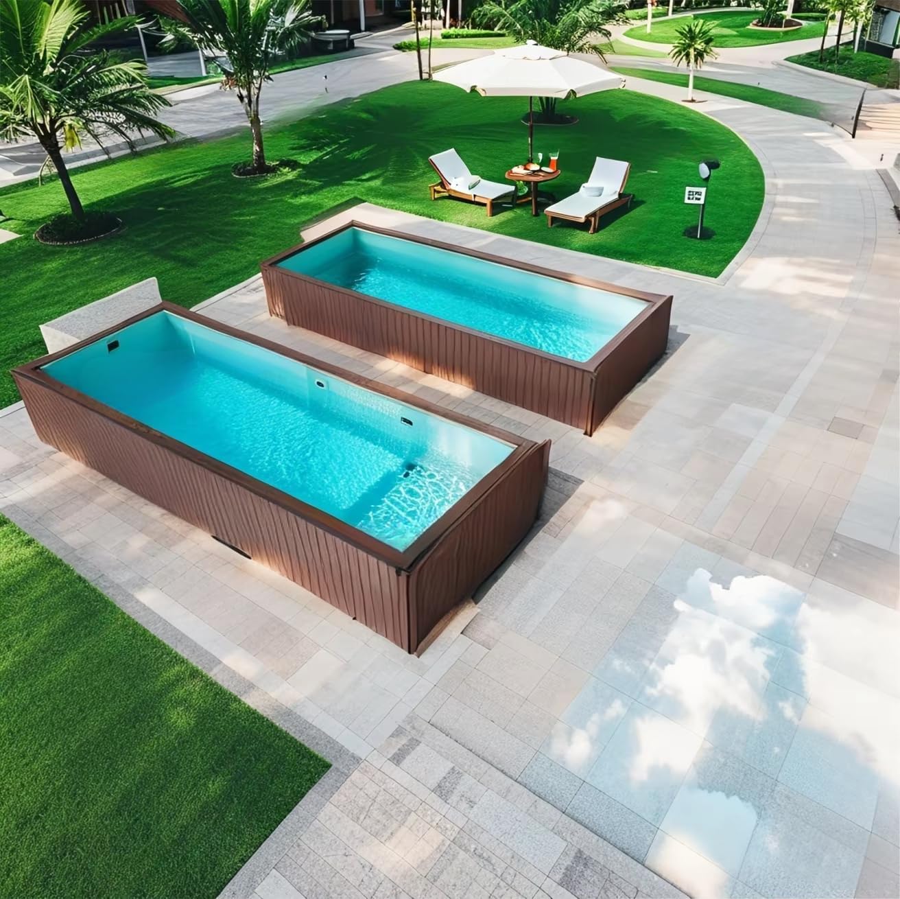 buy shipping container swimming pool,shipping container pool worth buying,best prefab container pool,container pool pros and cons,shipping container pool vs traditional,should I buy a container pool unboxing and complete package contents