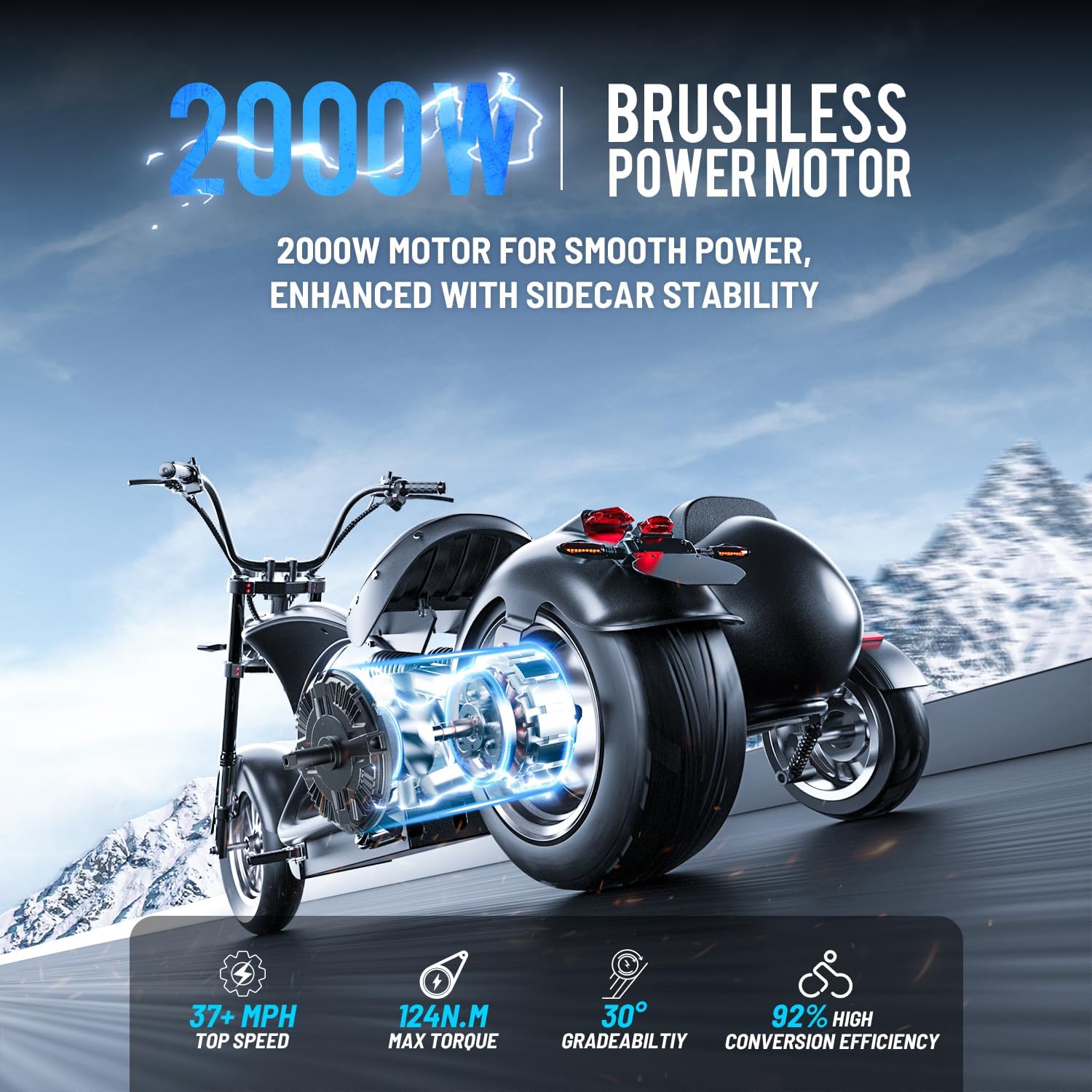 Step-by-step guide for eAhora M1P sidecar electric motorcycle,eAhora M1P pros cons,best sidecar electric motorcycle for adults,eAhora M1P range and speed,should I buy eAhora M1P,3 wheel electric motorcycle with sidecar - complete tutorial
