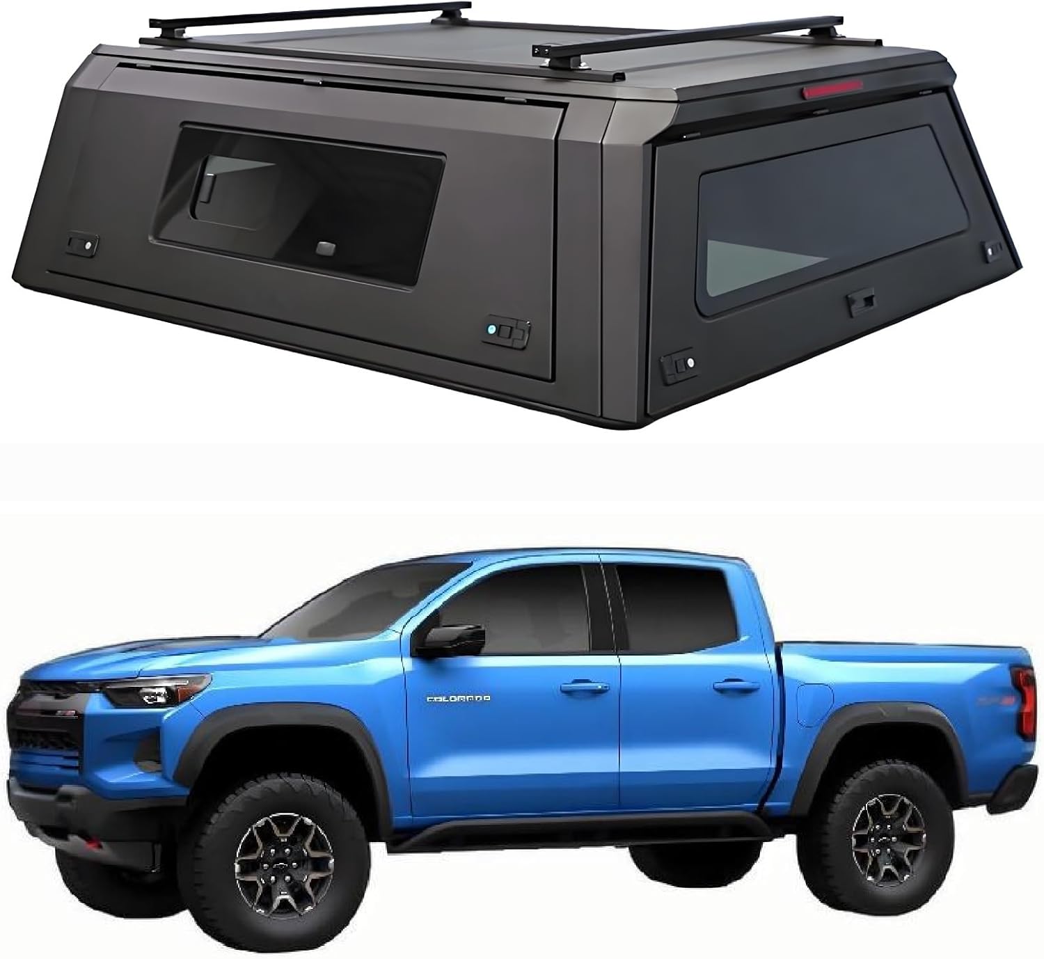 hard top pickup truck topper,should I buy a truck topper,hard top truck topper vs soft,manganese steel truck cap pros cons,best truck bed cap for Chevy Colorado,locking truck canopy worth buying - detailed features and technical specifications