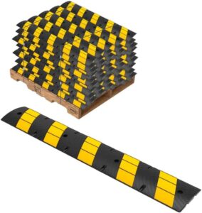 Image 1 of heavy duty rubber speed bump bulk pack