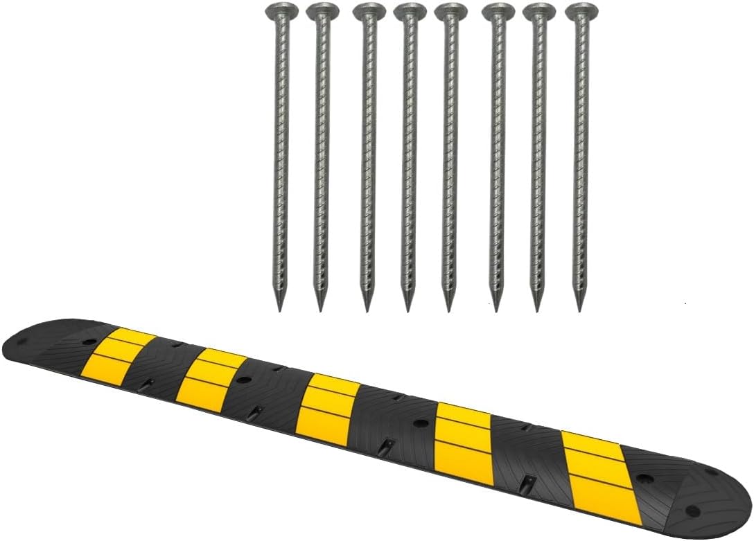 heavy duty rubber speed bump bulk pack,should I buy rubber speed bumps,modular traffic hump pros cons,best speed bump for asphalt concrete,heavy duty speed bump vs alternatives,durable traffic calming worth buying unboxing and complete package contents