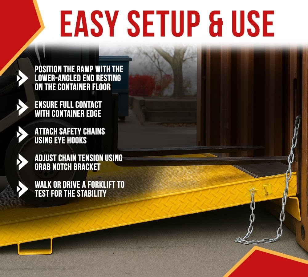 heavy duty shipping container ramp 15000 lbs,forklift compatible container ramp,buy shipping container ramp,container ramp pros cons,Mytee Products container ramp worth it performance testing and real-world results